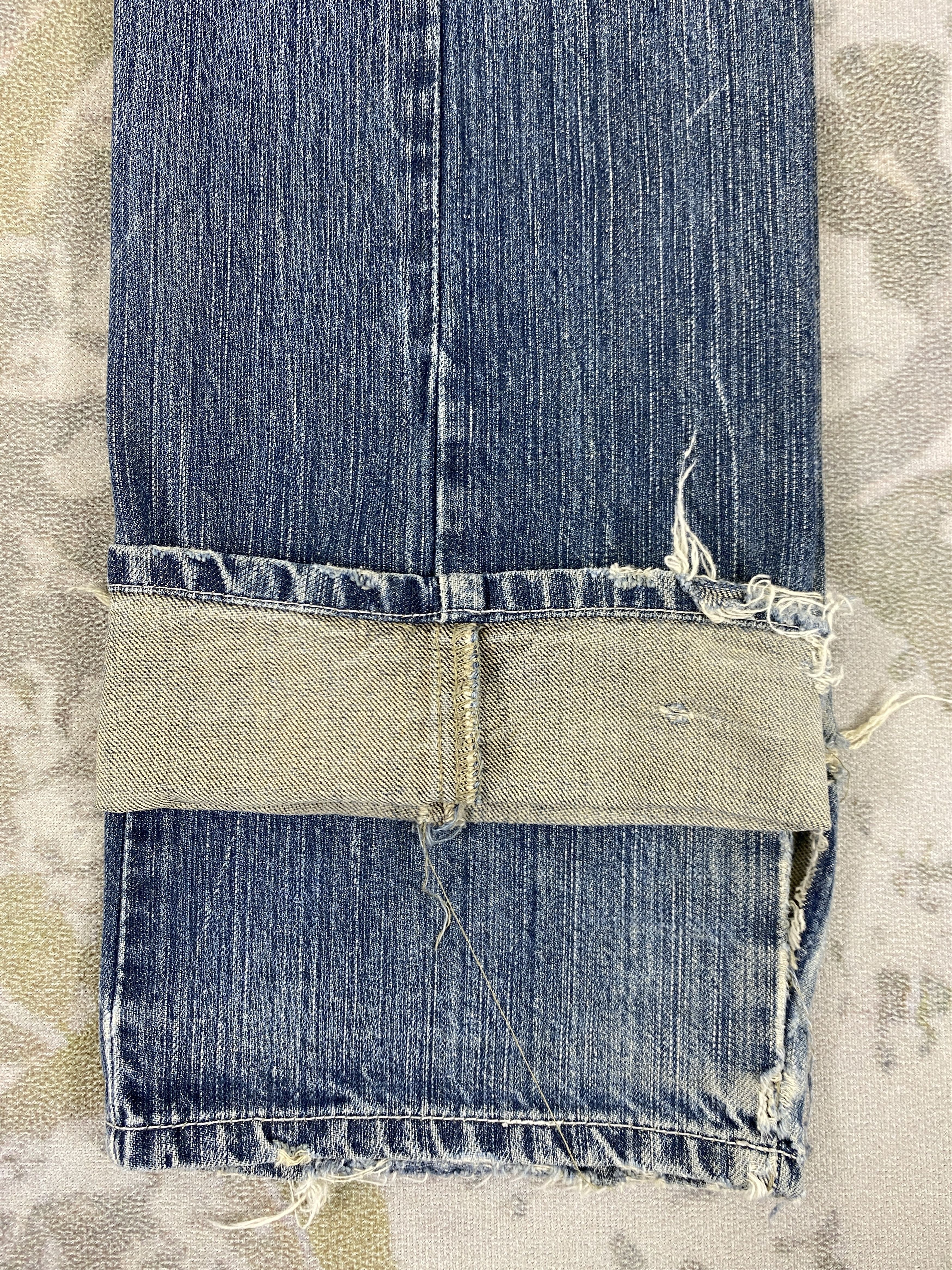 Japanese Brand Vintage Double Waist Jeans 30x32.5 Denim- JN3544 Size US 30 / EU 46 - 14 Thumbnail