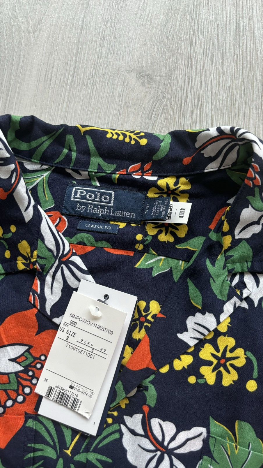 Polo Ralph Lauren Polo Ralph Lauren Tropical Hawaiian Navy Floral Shirt Size US S / EU 44-46 / 1 - 2 Thumbnail