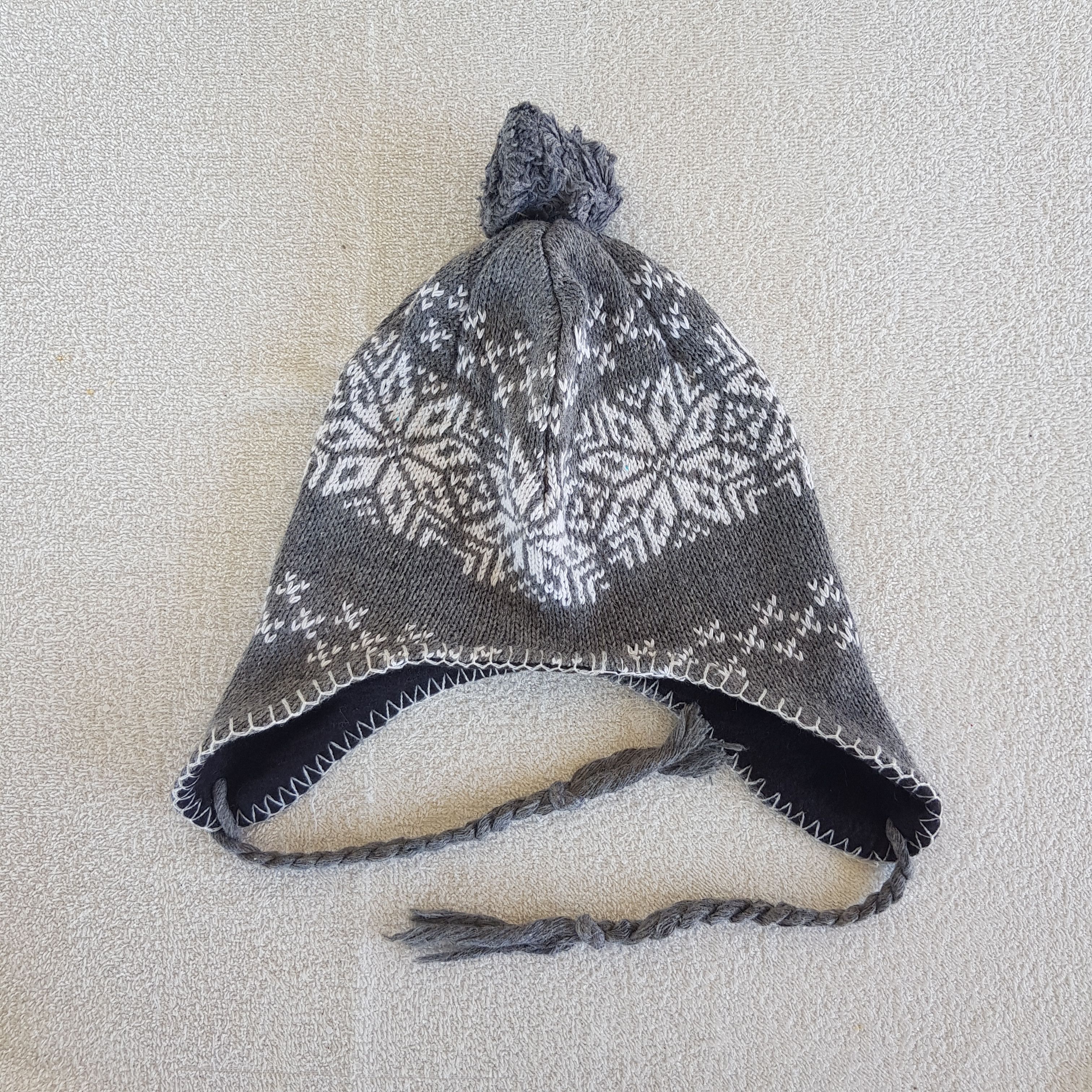 Other Vintage Navajo Aztec Beanie Earflap Pom Pom Snow Caps Hats. Size ONE SIZE - 6 Thumbnail