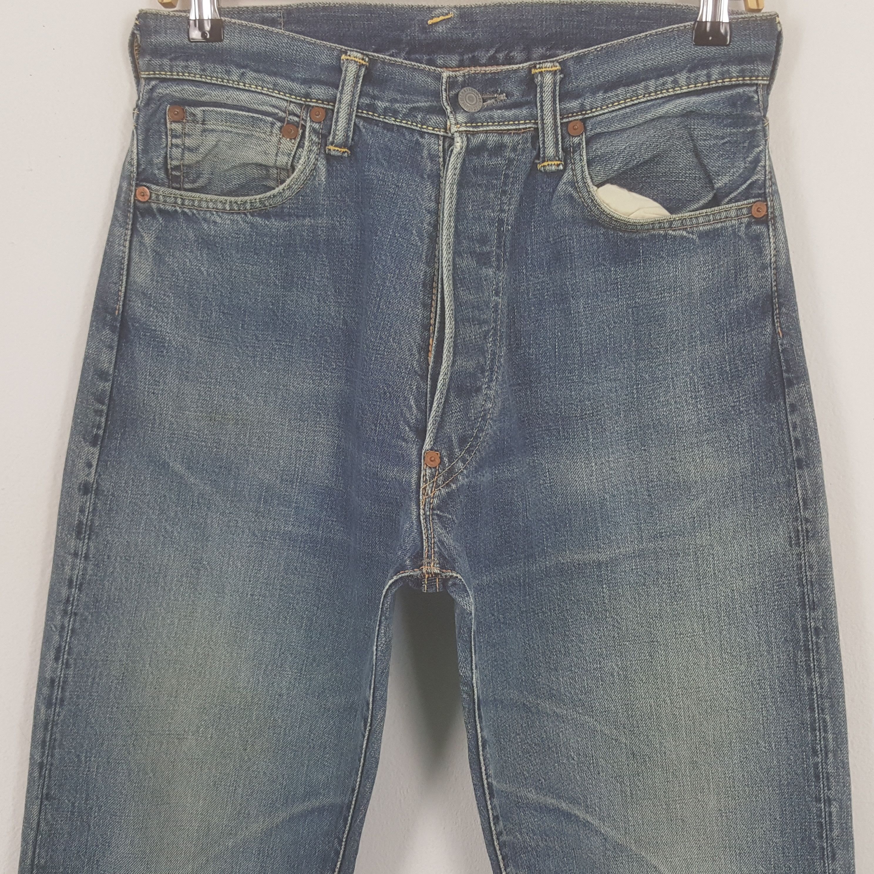 Evisu × Japanese Brand Vintage Evisu Selvedge Custom Daicock Red Art Denim Jeans Size US 29 - 5 Thumbnail