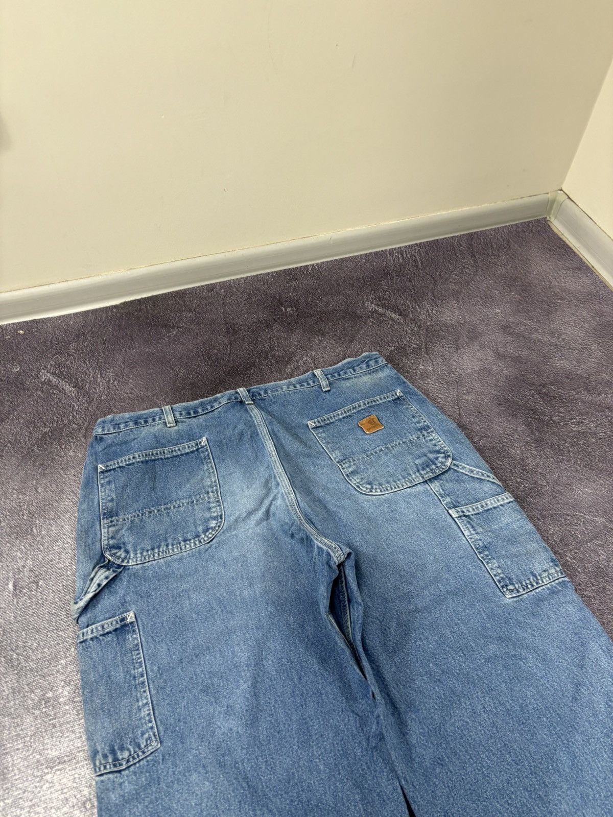 Carhartt Vintage Carhartt Dungaree Fit Faded Blue Denim Baggy Jeans Size US 40 / EU 56 - 6 Thumbnail
