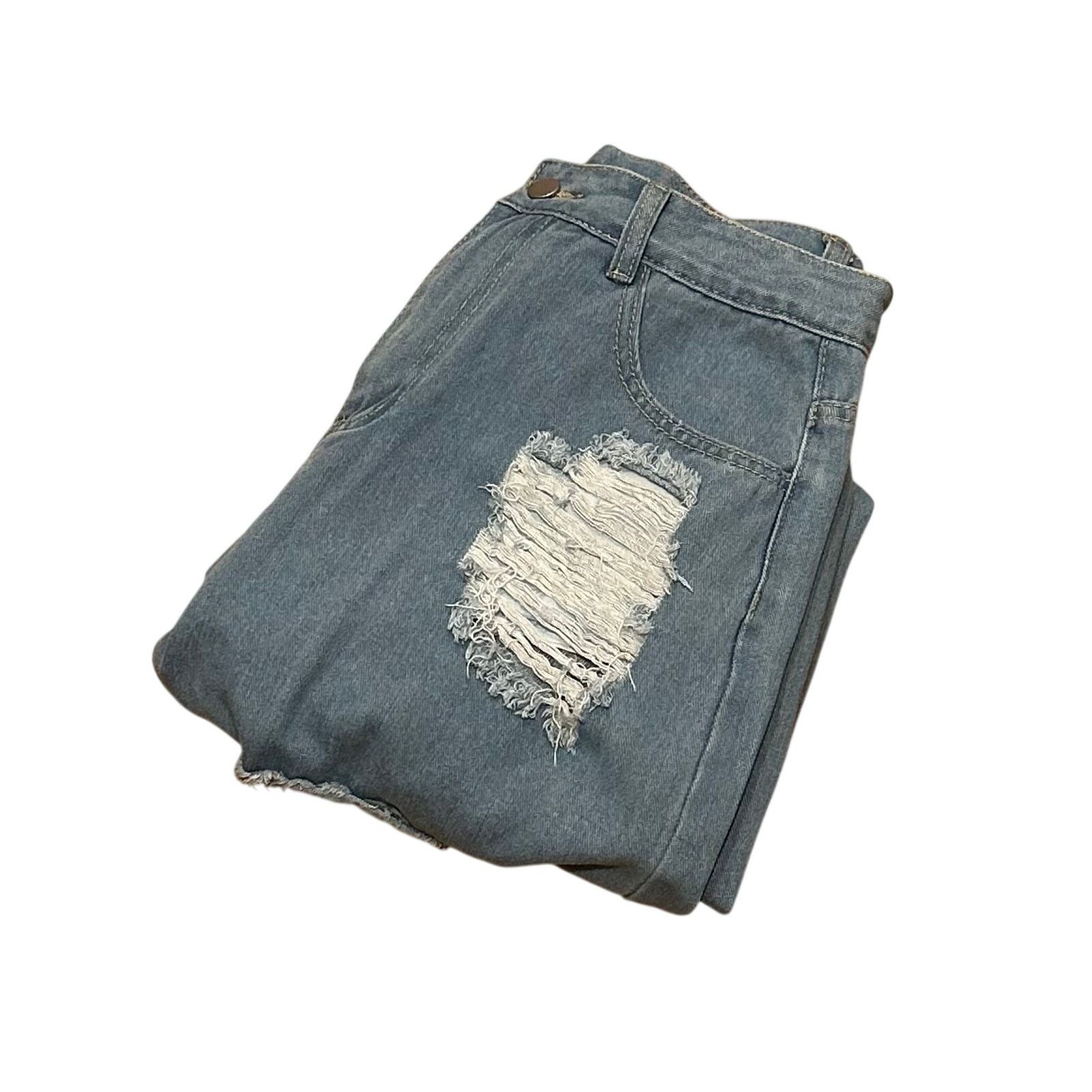 Other Y2K Distressed Wide Leg Jeans Womens Small Light Wash Ripped Size 27" / US 4 / IT 40 - 1 Thumbnail