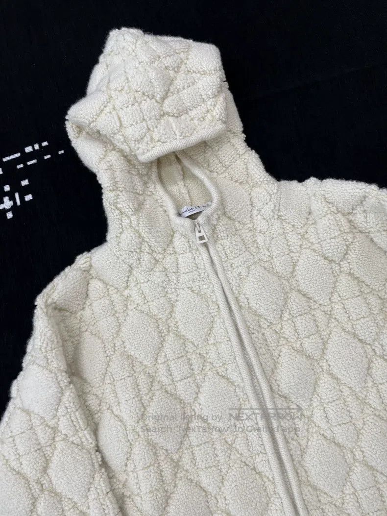 Dior Dior White rattan plaid hooded zipper jacket Size XS / US 0-2 / IT 36-38 - 2 Thumbnail