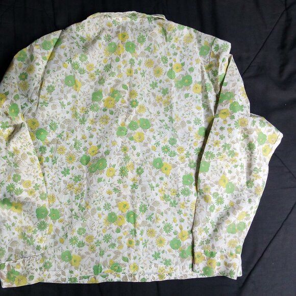 Vintage Vintage 70s Permanent Press Floral Button Shirt Size L / US 10 / IT 46 - 5 Thumbnail