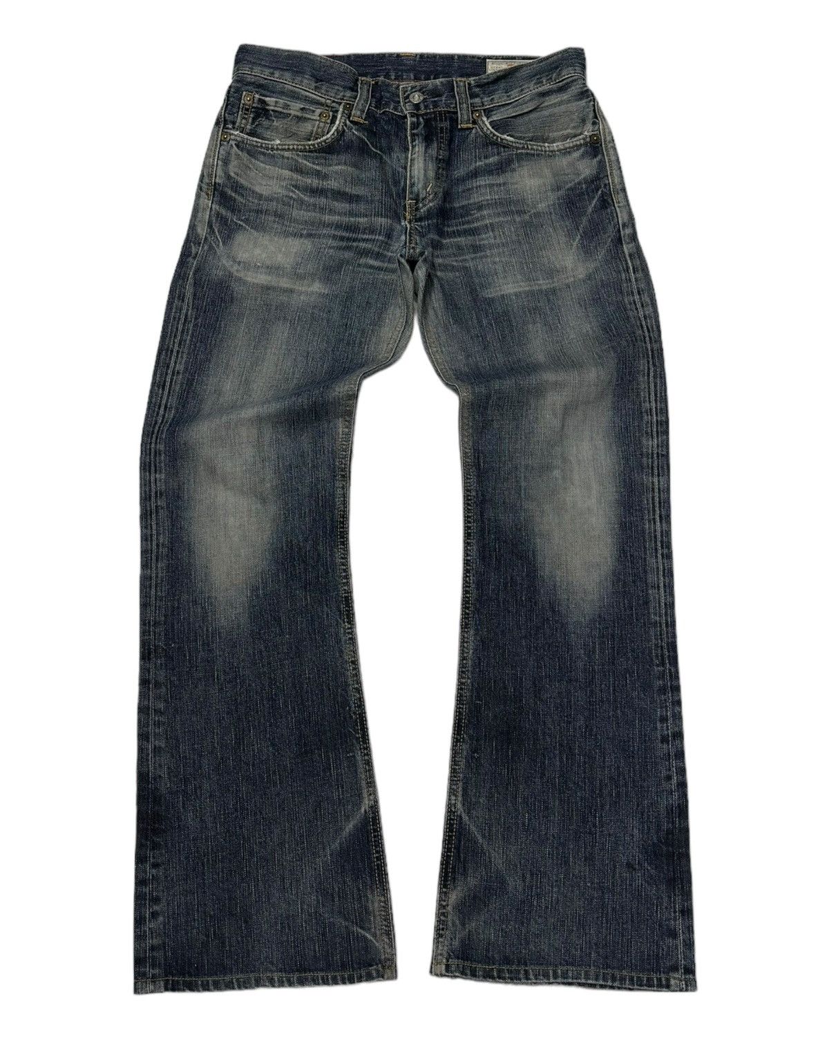 Edwin EDWIN 511 REBEL VINTAGE FLARED DISTRESSED DENIM FLARE JEANS Size US 30 / EU 46 - 6 Thumbnail