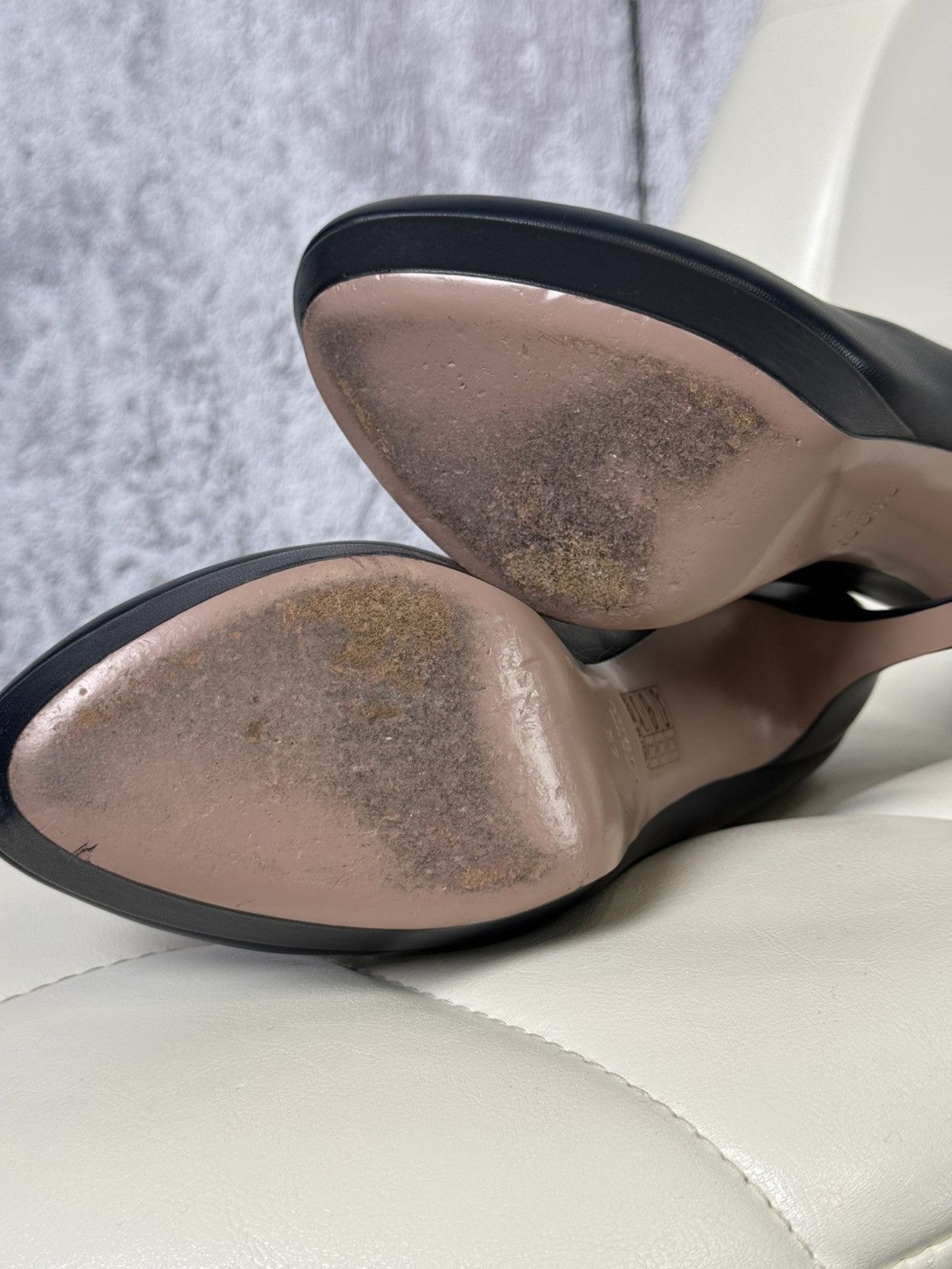 Gucci Gucci Dark Navy Leather Platform Pumps Heels Shoes (309999) Size US 7 / IT 37 - 23 Thumbnail