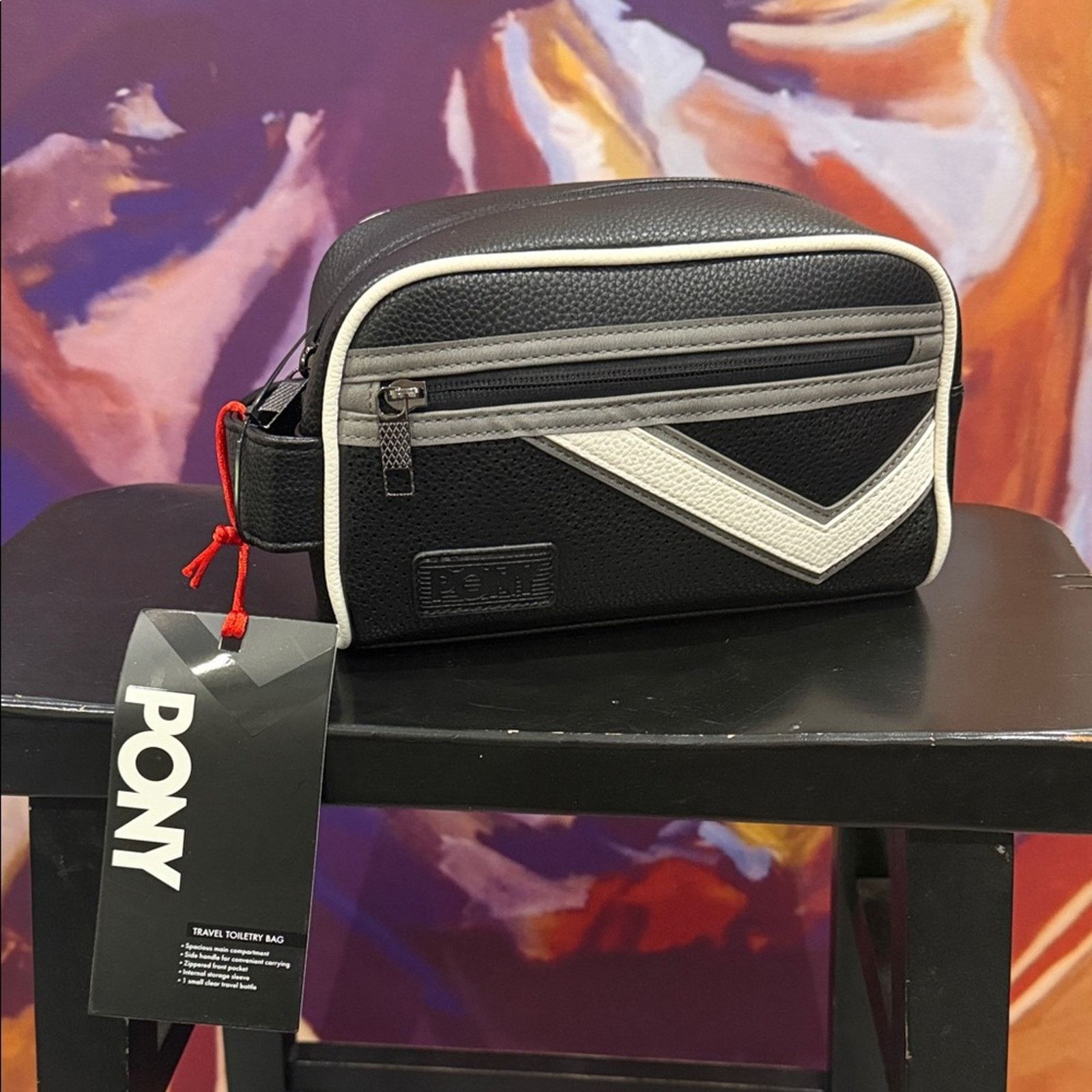 PONY PONY Black and White Travel Toiletry Bag - NWT Size ONE SIZE - 1 Thumbnail