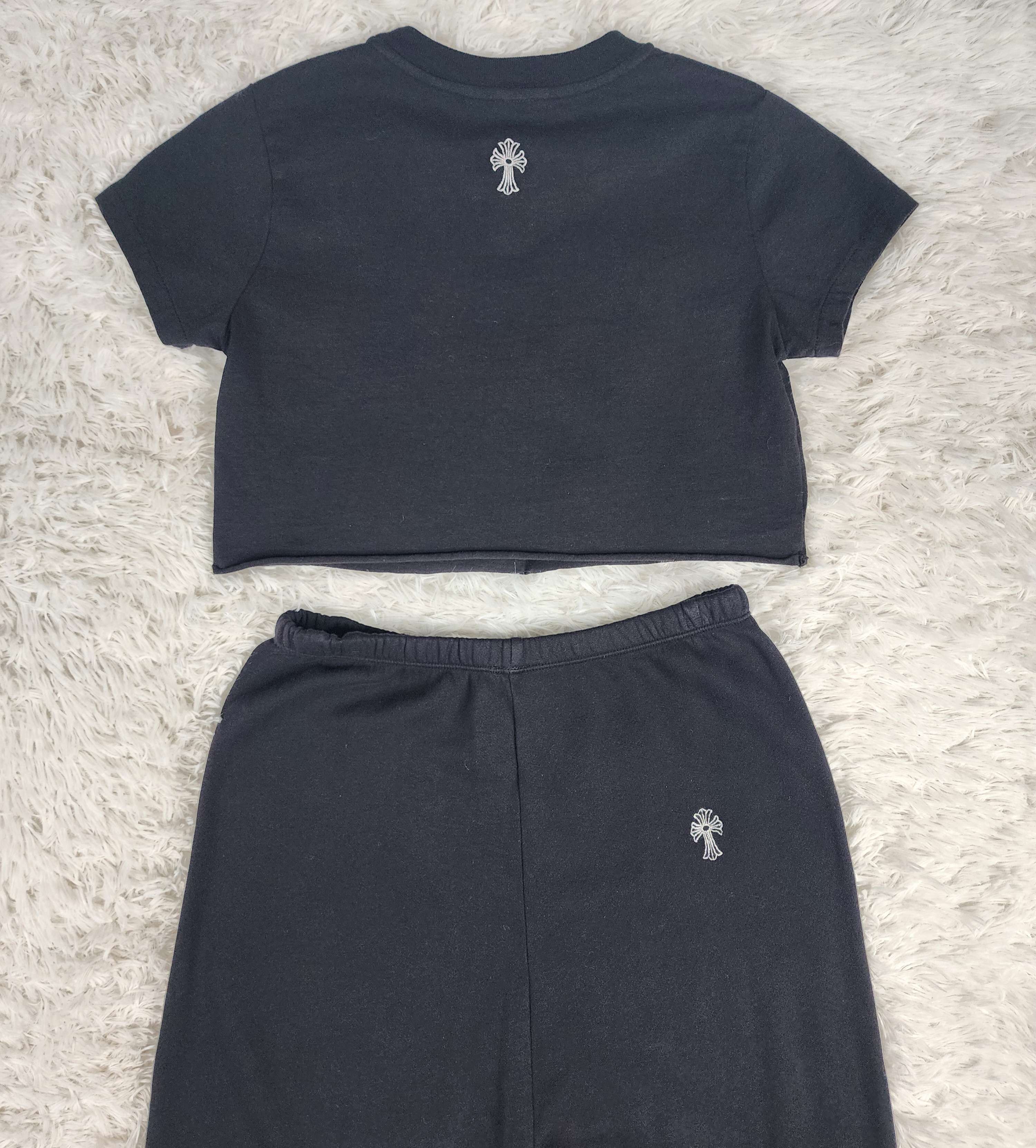 Chrome Hearts Chrome hearts crop top and sweatpants script logo set Size 28" / US 6 / IT 42 - 4 Thumbnail