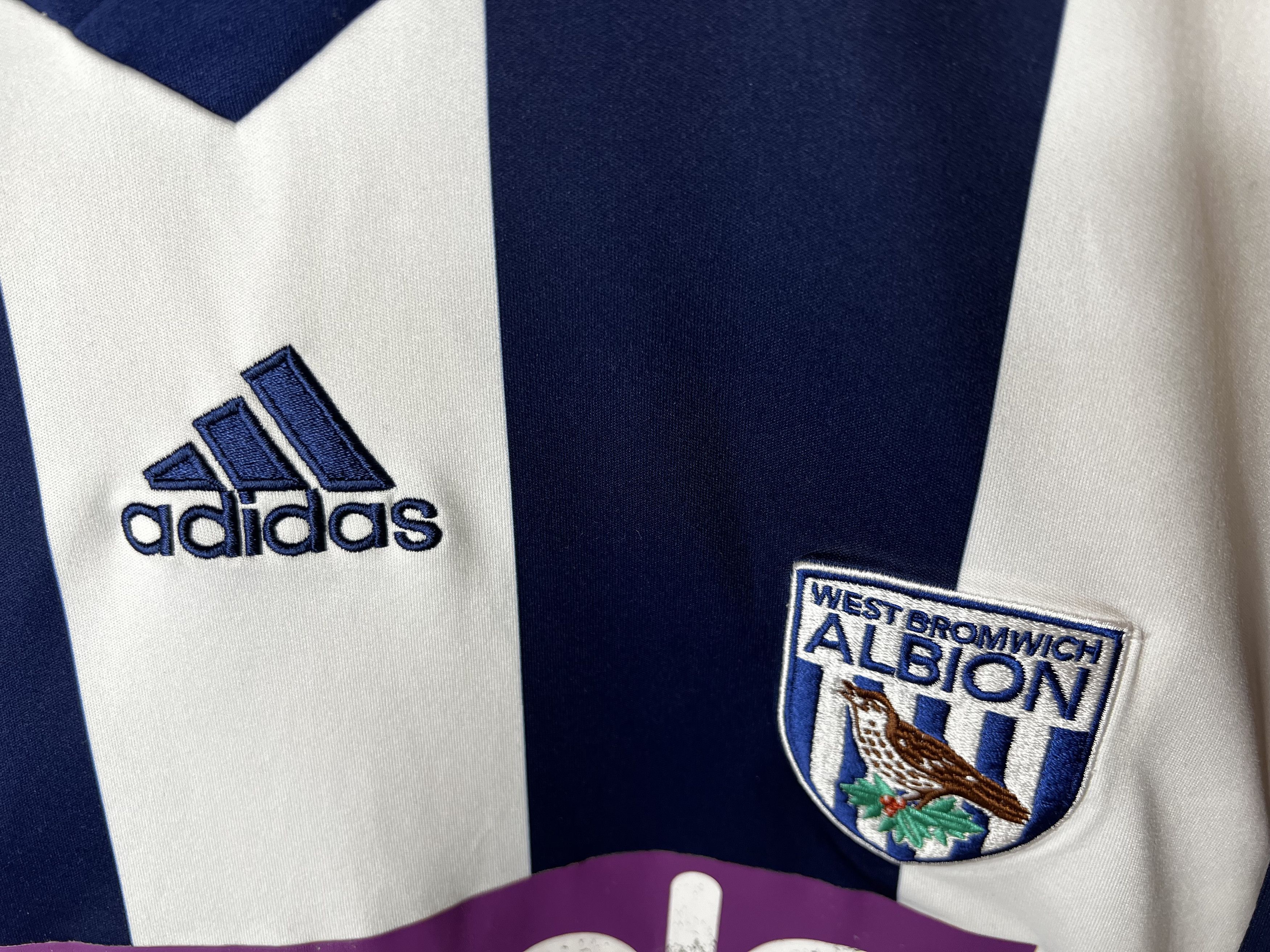 Adidas WEST BROMWICH ALBION 2014 HOME FOOTBALL SHIRT SOCCER JERSEY Size US L / EU 52-54 / 3 - 7 Thumbnail