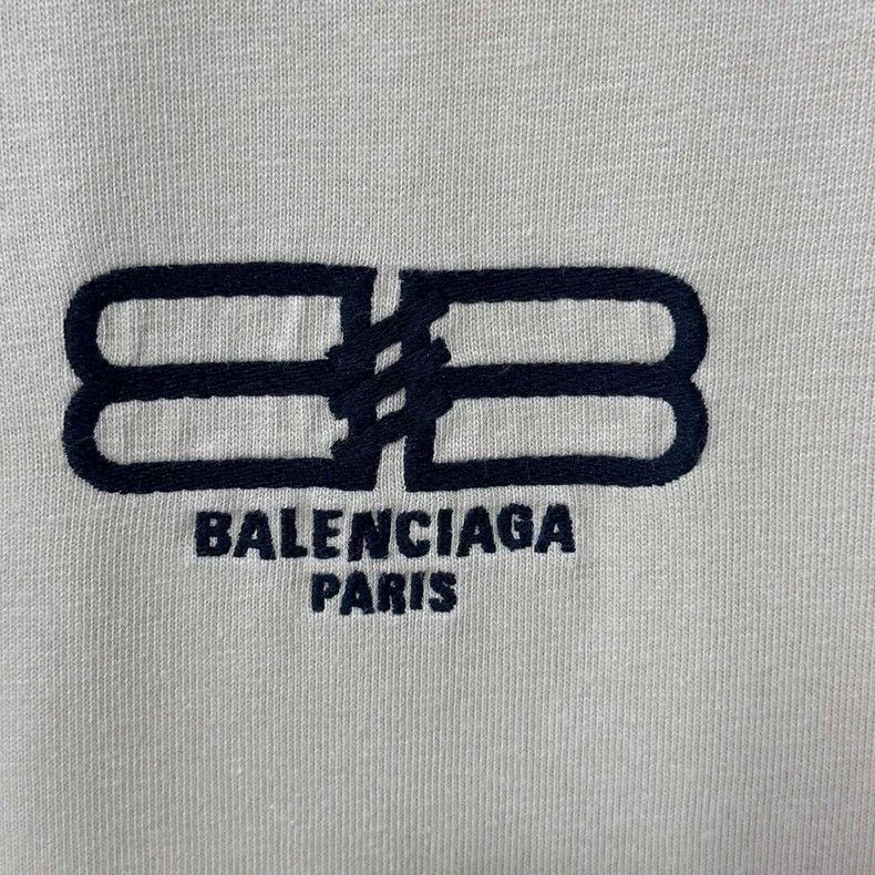 Balenciaga Balenciaga Beige Double B Buckle Short Sleeve Size US M / EU 48-50 / 2 - 2 Thumbnail