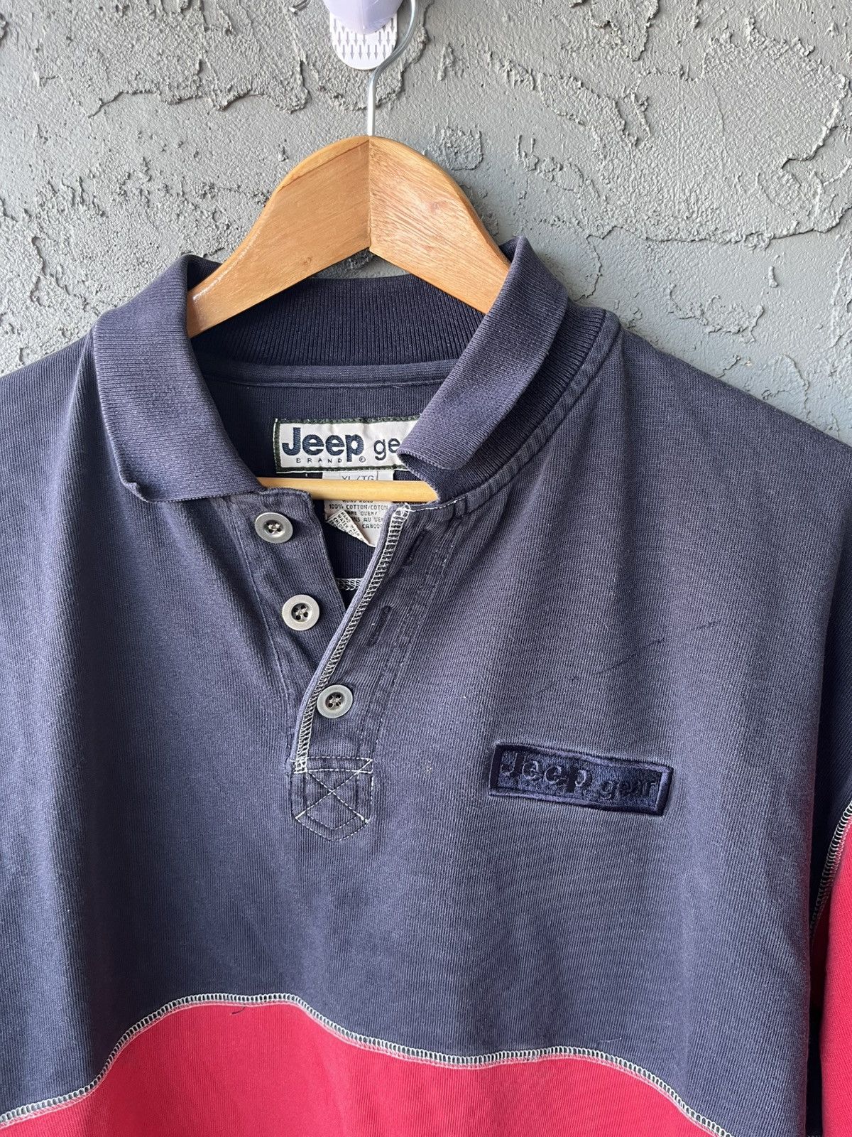 Vintage Vintage 90's JEEP Gear Polo Shirt Size XL Size US XL / EU 56 / 4 - 2 Thumbnail