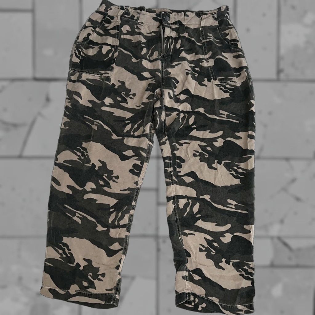 Miss Me Miss Me Womens Viscose Camo Khaki Pants Large Size 36" / US 14 / IT 50 - 1 Thumbnail