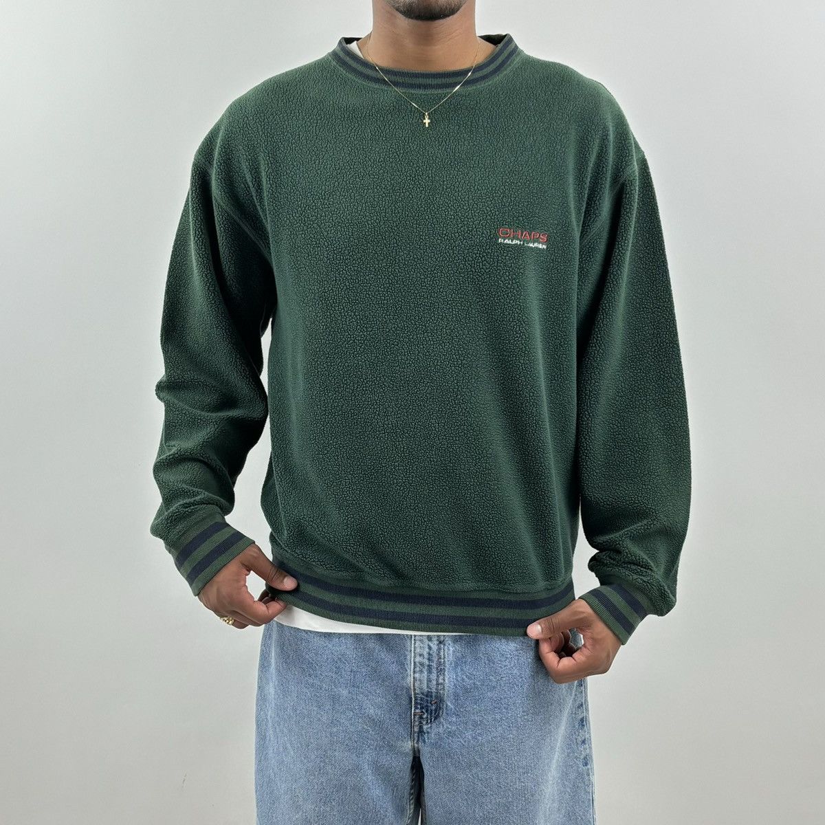 Chaps Ralph Lauren × Polo Ralph Lauren × Vintage vintage 90s CHAPS RALPH LAUREN Fleece Spellout sweatshirt Size US M / EU 48-50 / 2 - 4 Thumbnail