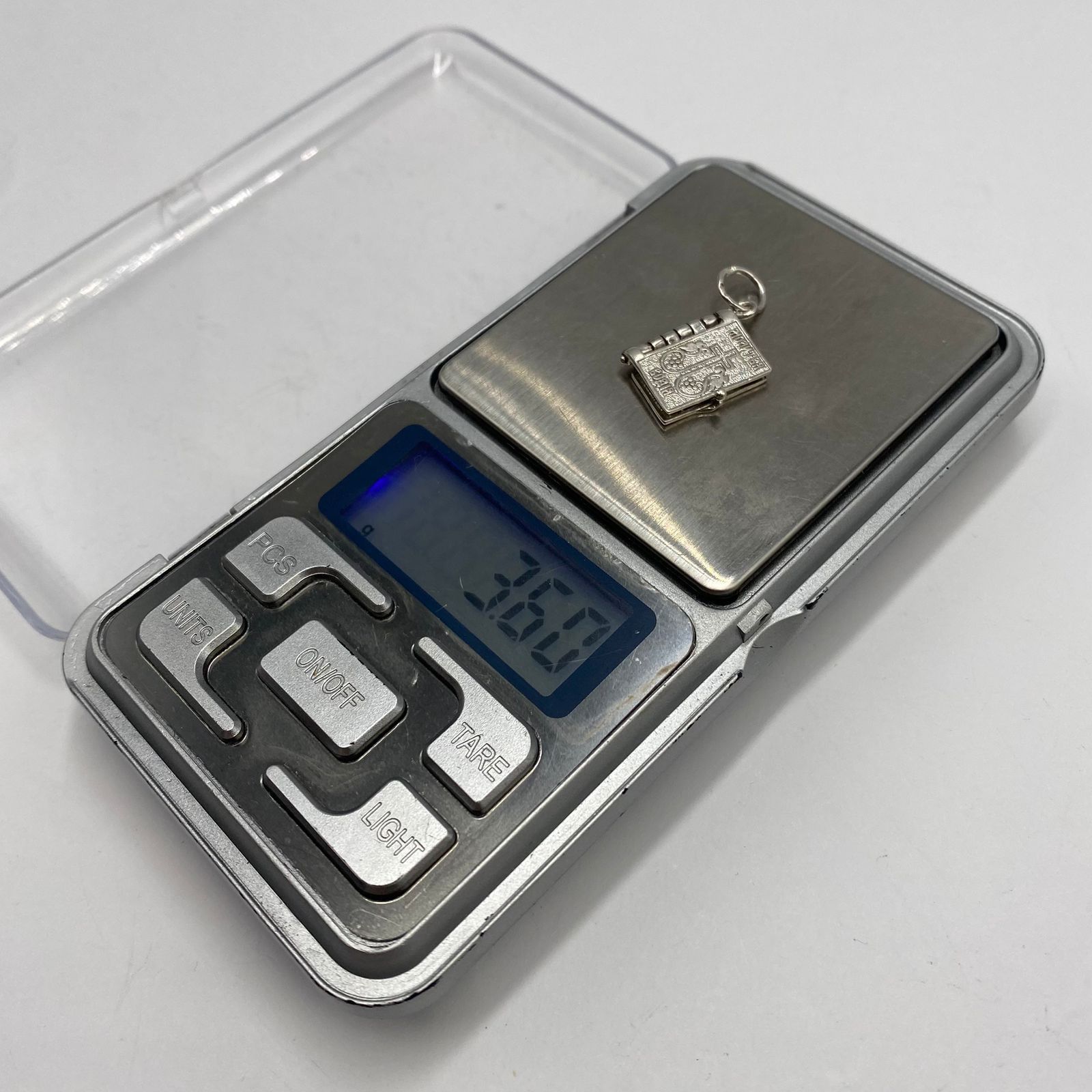 Sterling Silver Vintage 925 Sterling Silver Prayer Book Pendant Engraved Size ONE SIZE - 8 Thumbnail