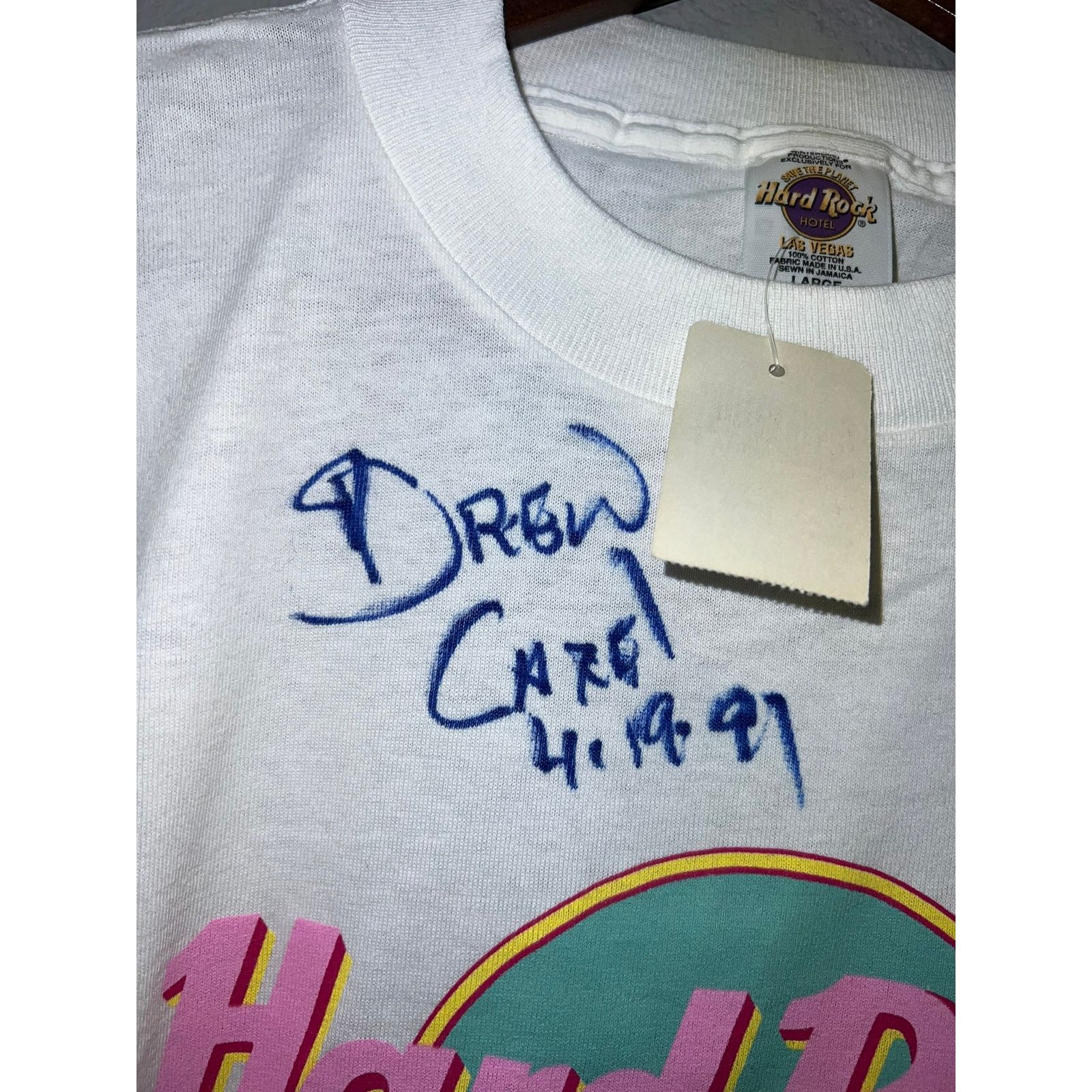 Hard Rock Cafe Vintage Hard Rock Hotel Shirt Las Vegas White Tee Large NWT Size US L / EU 52-54 / 3 - 4 Thumbnail