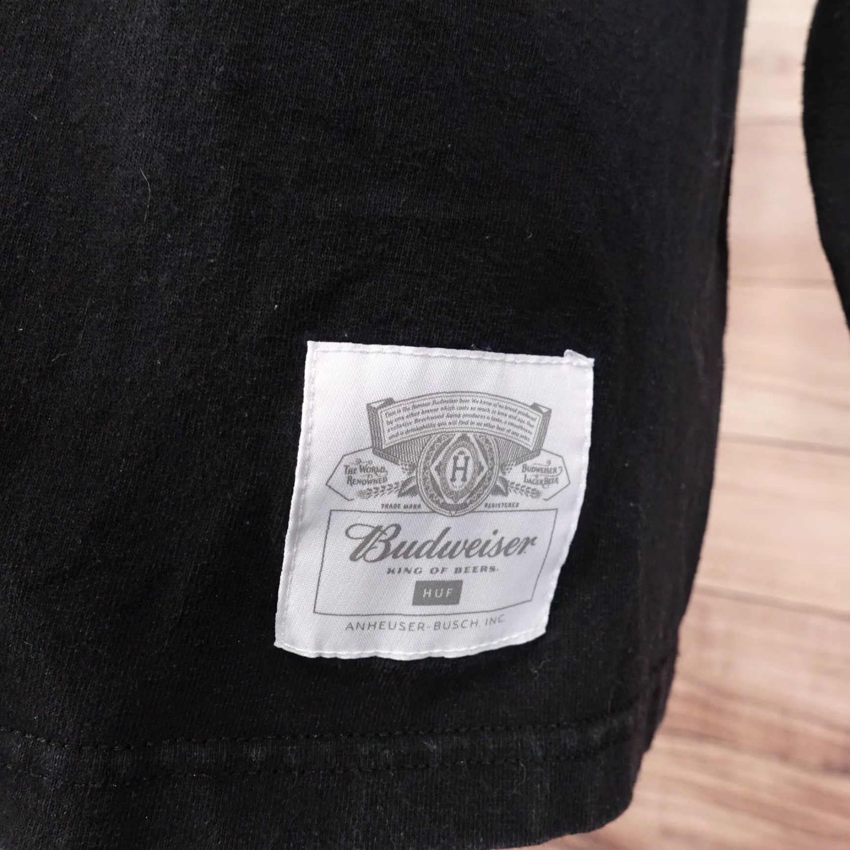 Huf HUF Budweiser Collab Streetwear Long Sleeve T-Shirt Black Medium Unisex Adults Size US M / EU 48-50 / 2 - 3 Thumbnail
