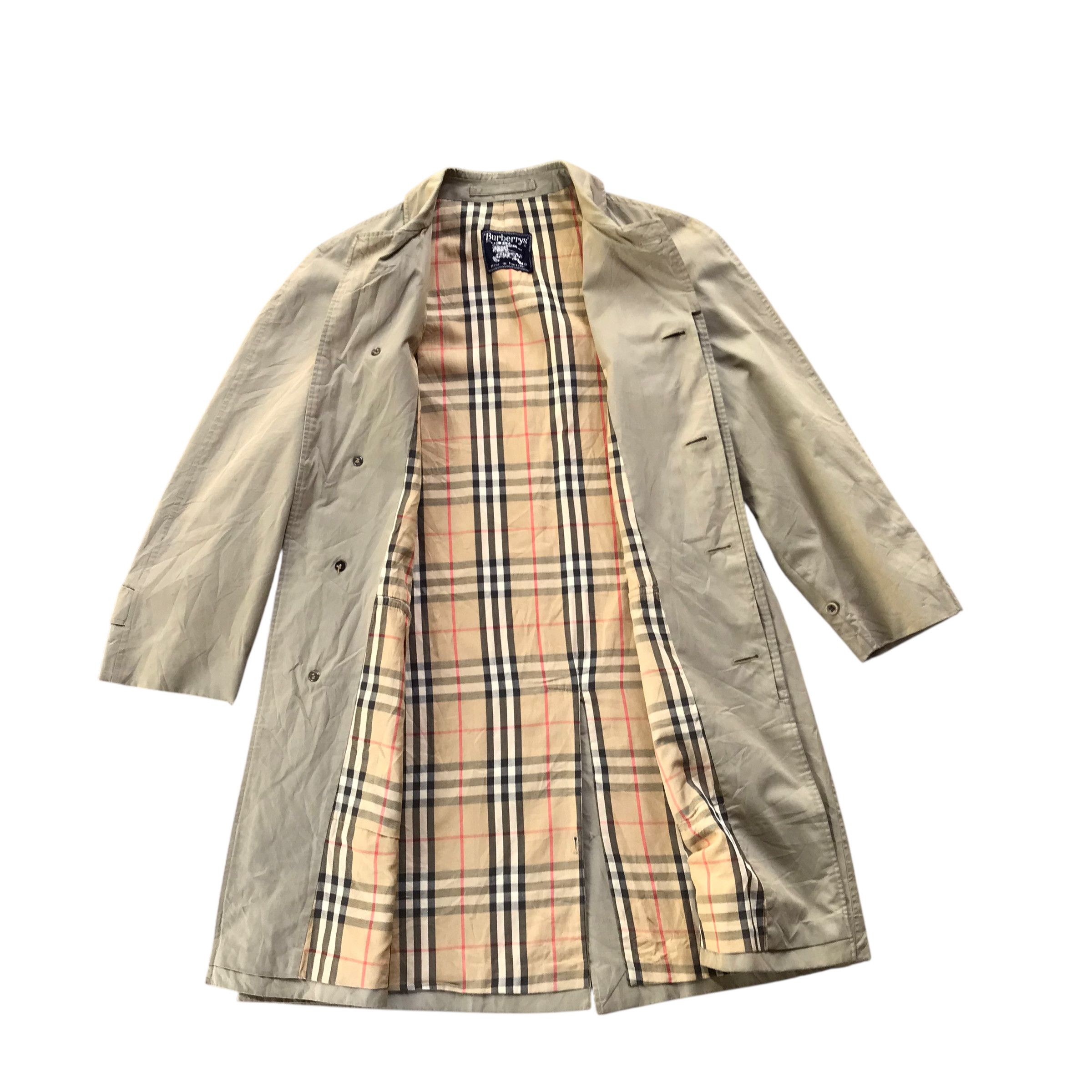 Burberry Vintage 80s Burberry Nova Check Trench Coat Made In England Size US M / EU 48-50 / 2 - 13 Thumbnail