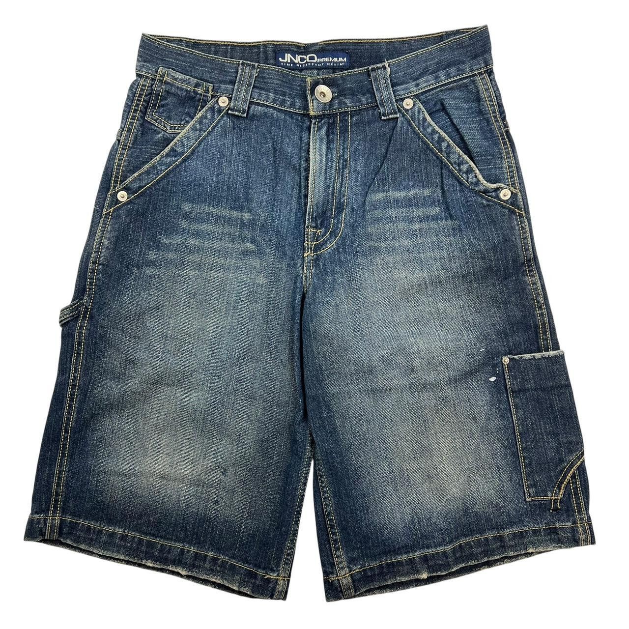 JNCO Vintage Jnco Baggy Denim Embroidered Shorts / Jorts Waist 31 Size US 31 - 2 Thumbnail