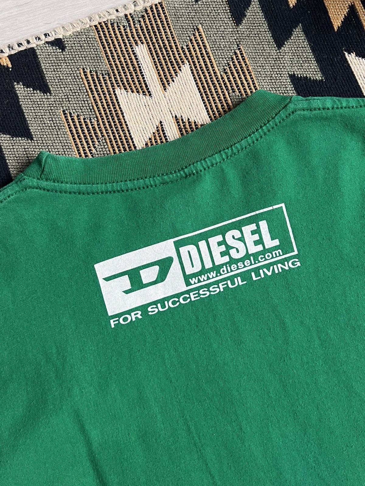 Diesel Vintage 90’s Diesel Y2k Rare Big Logo T-shirt Size US XL / EU 56 / 4 - 8 Thumbnail
