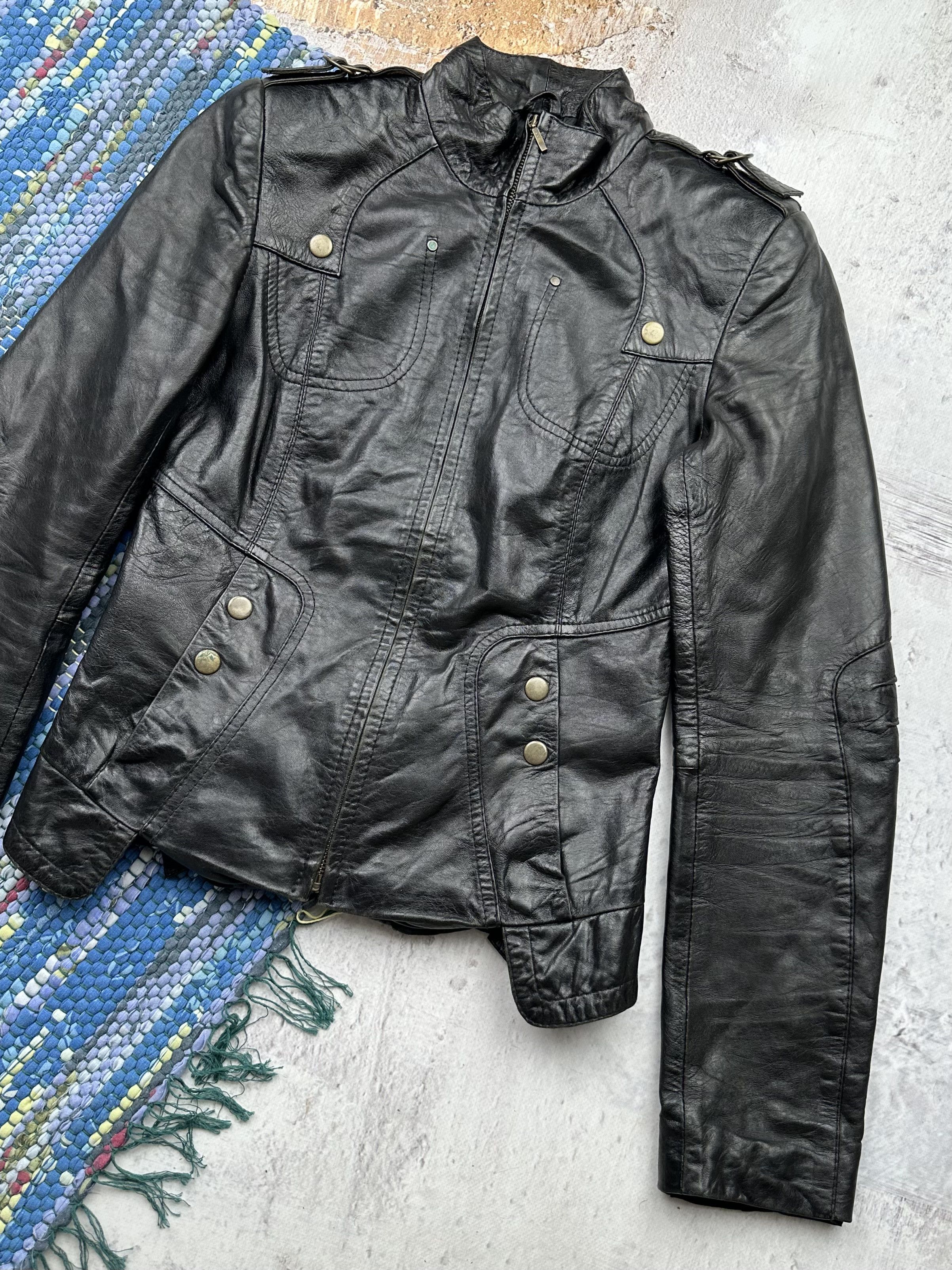 Vintage Vintage Leather Jacket A361D15(227) Size XS / US 0-2 / IT 36-38 - 3 Thumbnail