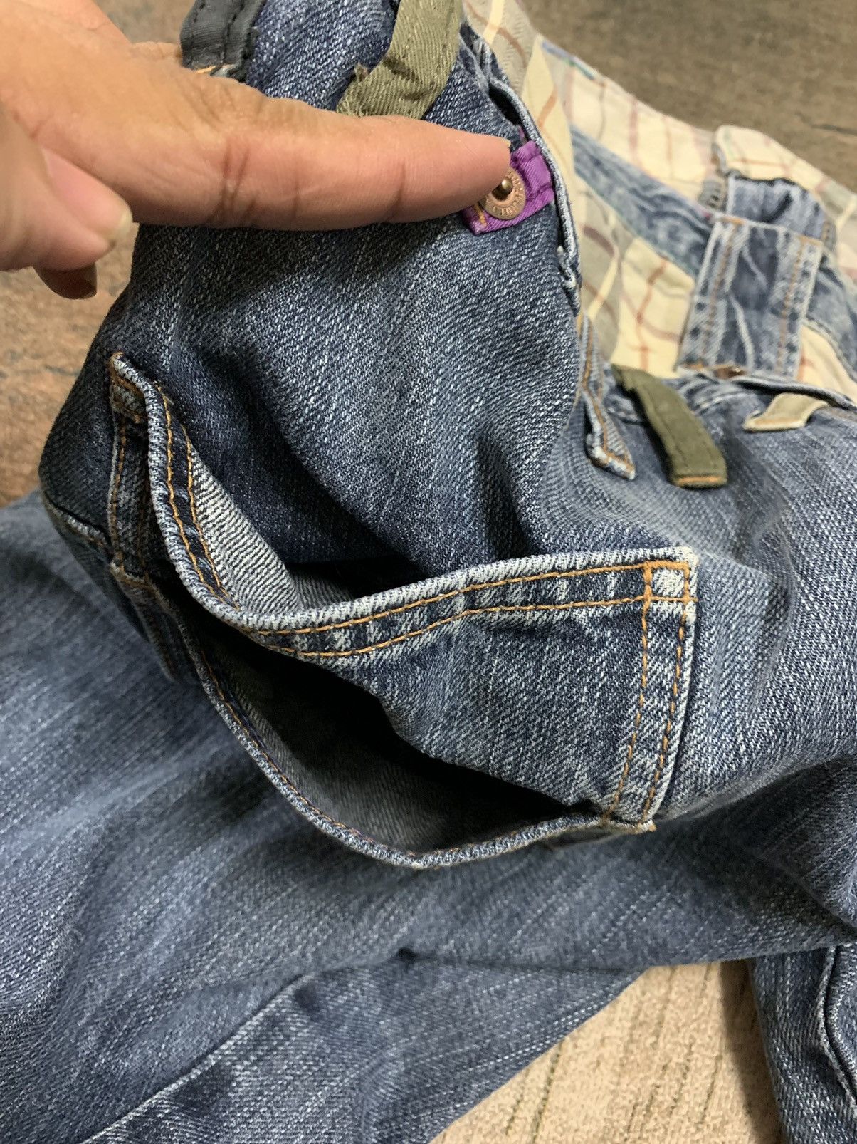 Japanese Brand PUNK DOUBLE WAIST MULTIPOCKET JEANS GOTH OPIUM BONDAGE Size US 29 - 11 Thumbnail