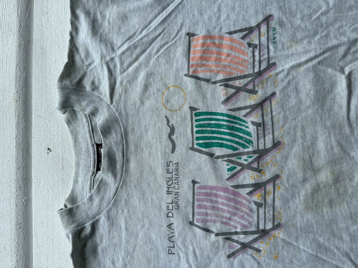 Fruit Of The Loom × Vintage 🚨VNTG Gran Canaria Shirt SINGLE STITCH Faded MADE IN USA T Size US M / EU 48-50 / 2 - 4 Thumbnail