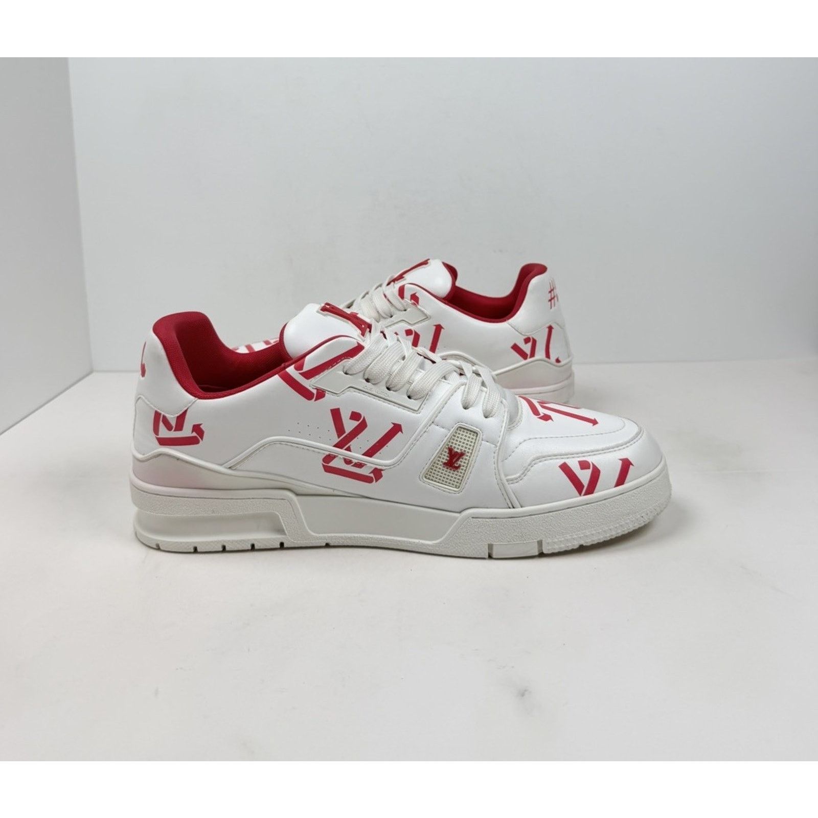 Louis Vuitton Size 9.5LV/10.5US - Louis Vuitton White Red Trainers Size US 10.5 / EU 43-44 - 4 Thumbnail