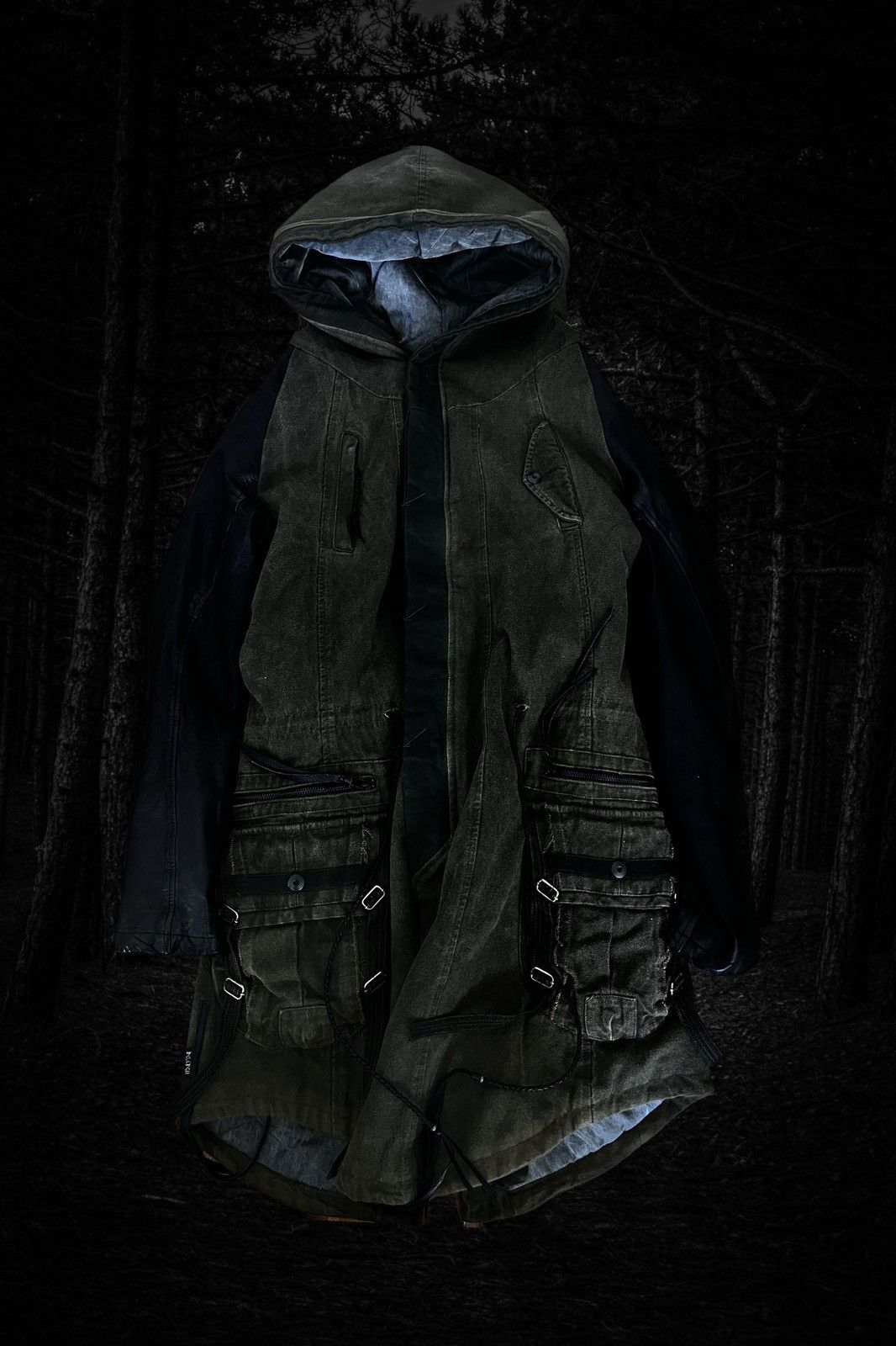 image of 14Th Addiction x If Six Was Nine Kmrii Hooded Coat Size 3 in Black, Men's