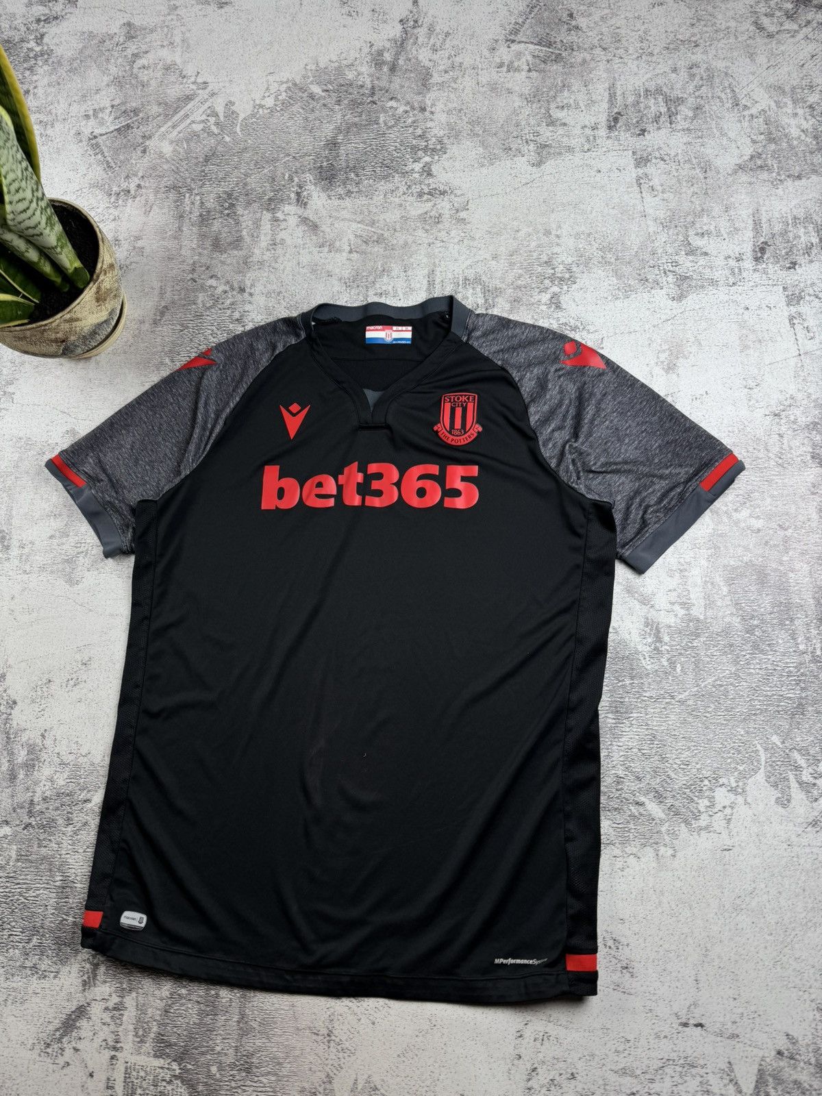 Macron Stoke City Macron 2019 2020 Away Soccer Football Men’s 3XL Retro T Shirt Jersey Size US XXL / EU 58 / 5 - 3 Thumbnail