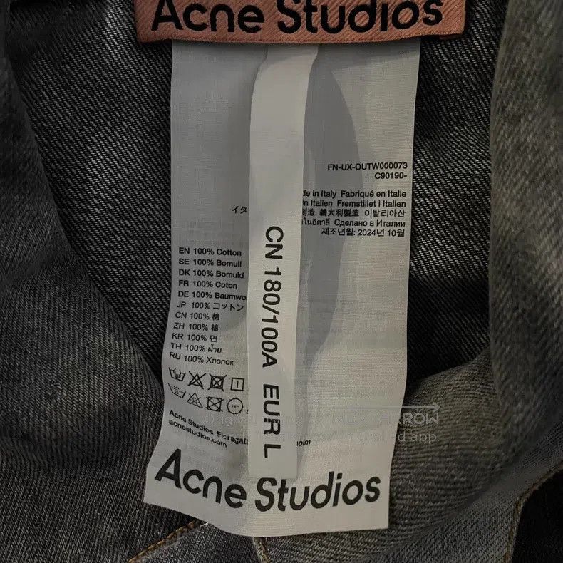 Acne Studios Acne Studios 25SS Washed Black Gray Vintage Splatter Denim Size US L / EU 52-54 / 3 - 4 Thumbnail