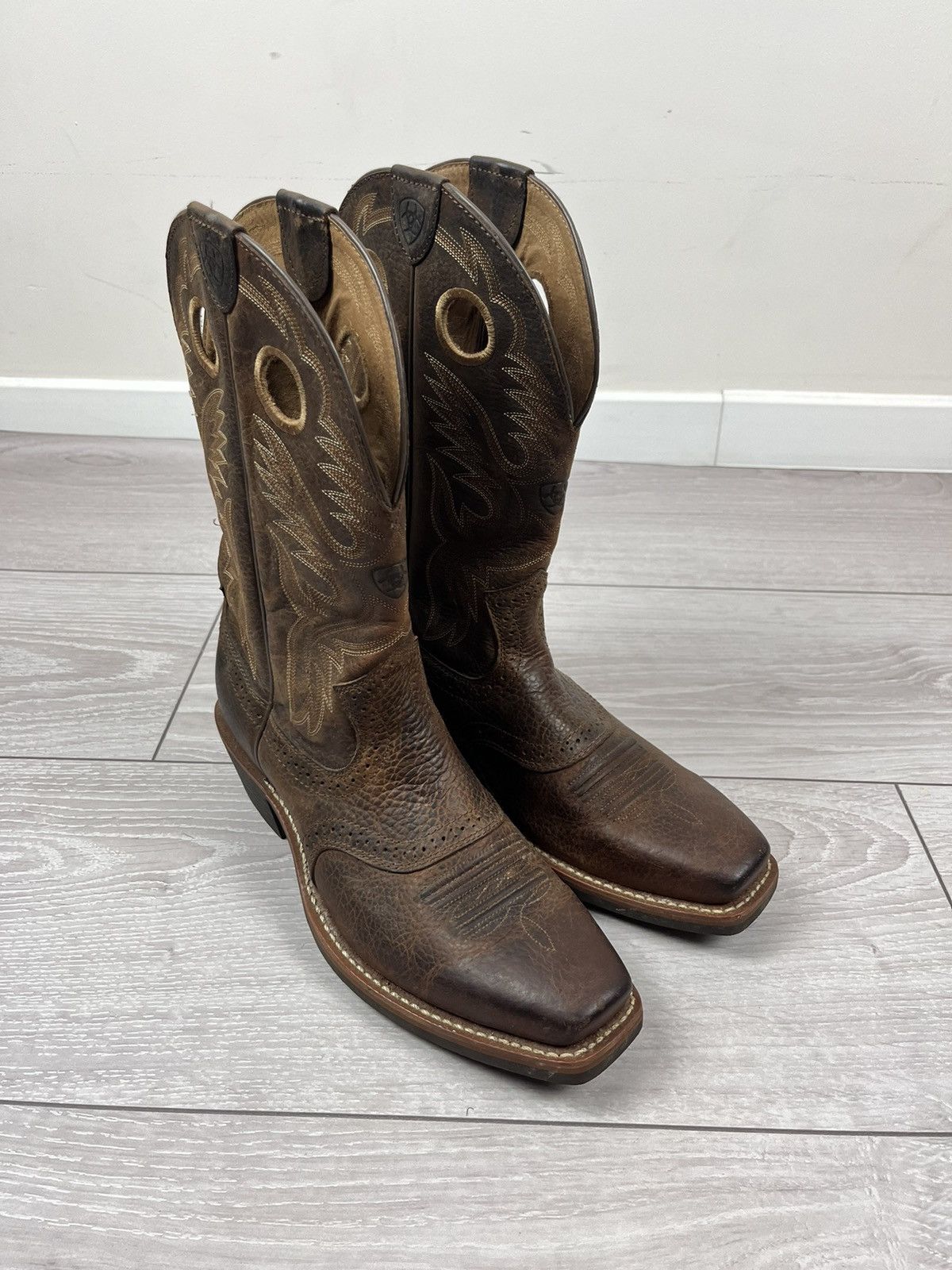 Ariat Ariat American Western Cowboy Brown Leather Boots Size US 10 / EU 43 - 11 Thumbnail