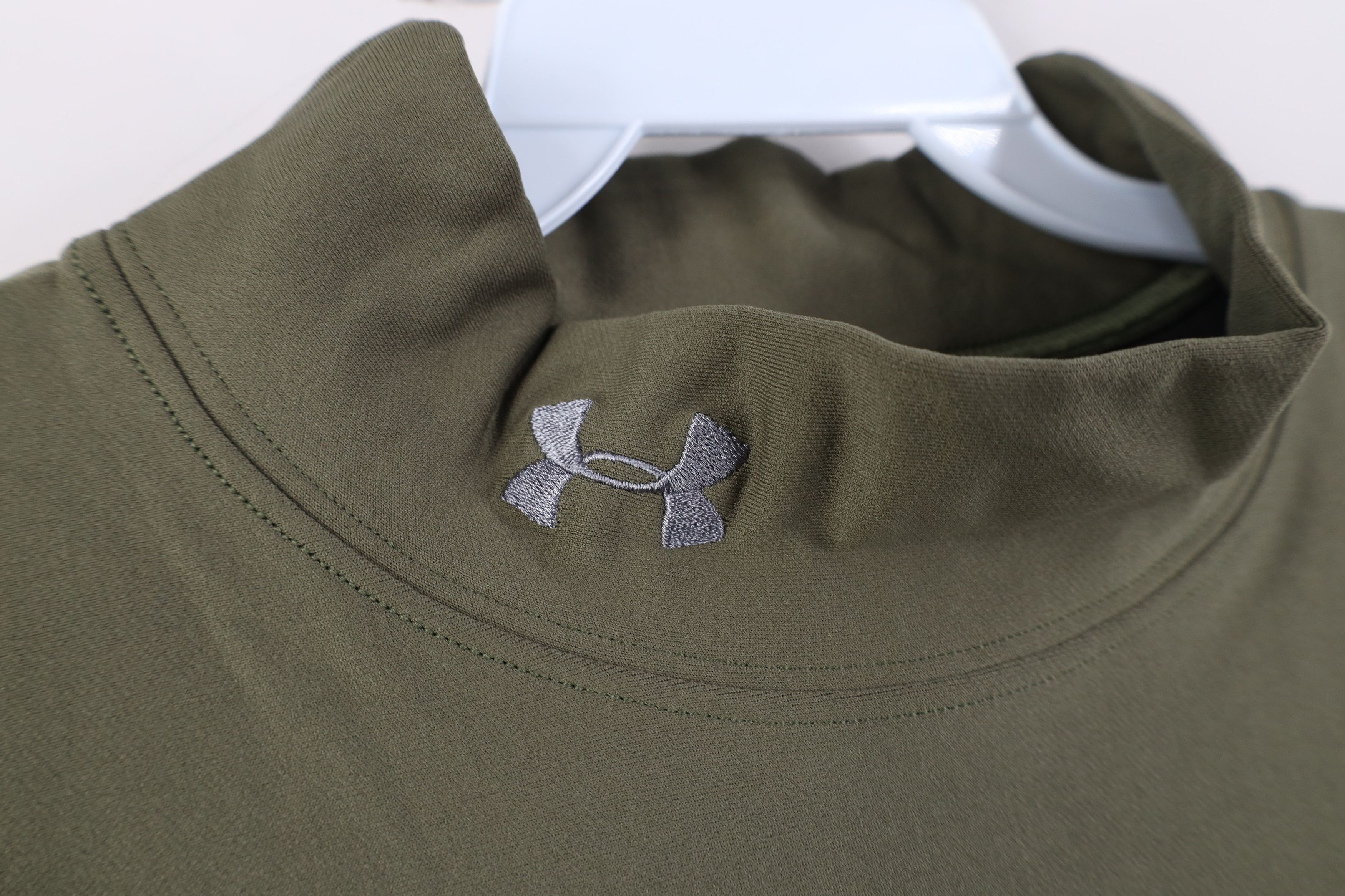 Under Armour Vintage Under Armour Compression Mock Neck T-Shirt Green Size US XL / EU 56 / 4 - 4 Thumbnail