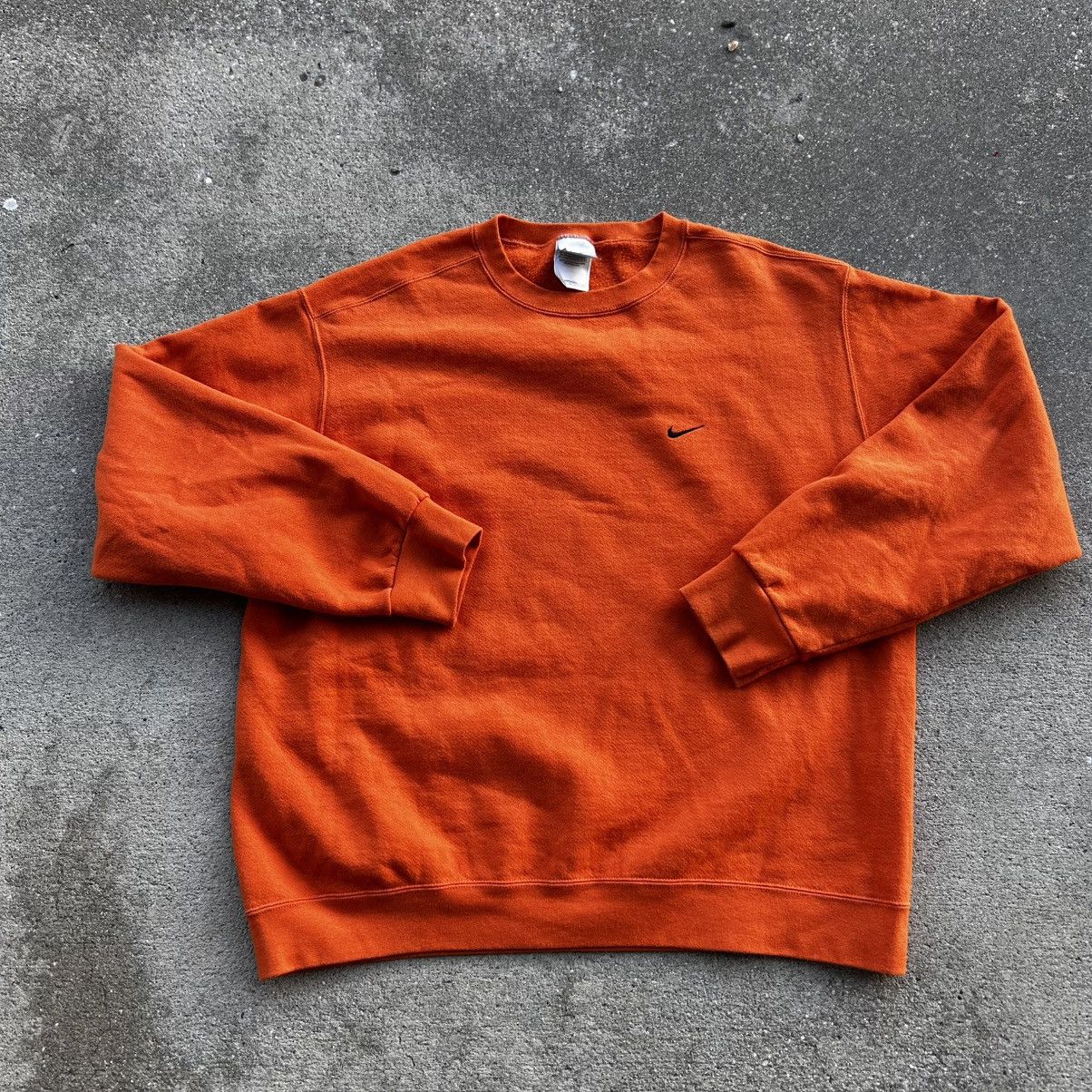 Vintage 2000 nike orange swoosh sweatshirt Size US L / EU 52-54 / 3 - 1 Thumbnail