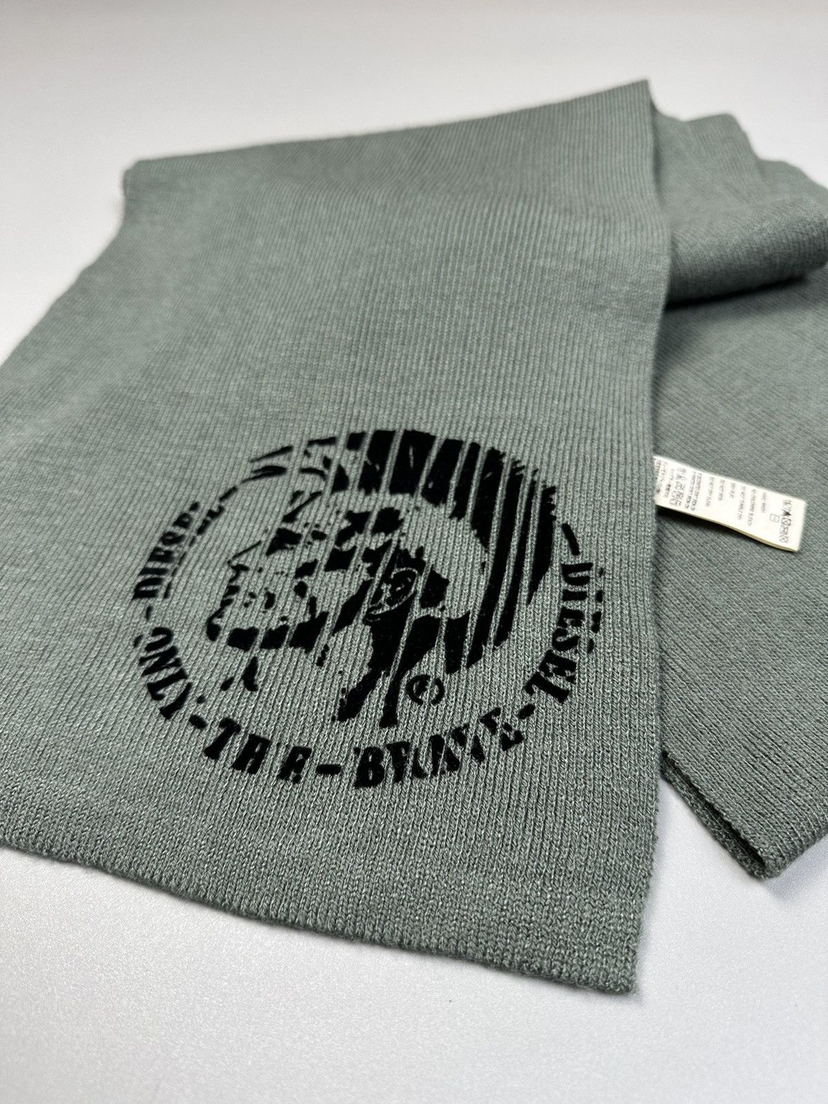 Diesel Diesel Cold Green Long Thin Scarf Size ONE SIZE - 4 Thumbnail