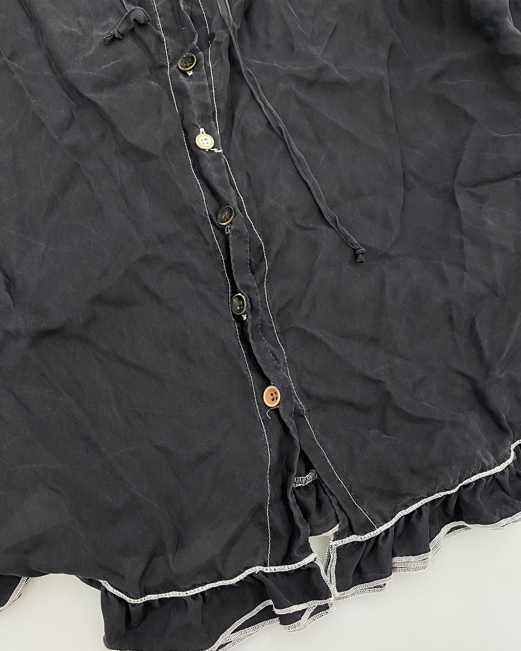 Marithe + Francois Girbaud 1990s Oversized Silk Top Size S / US 4 / IT 40 - 4 Thumbnail