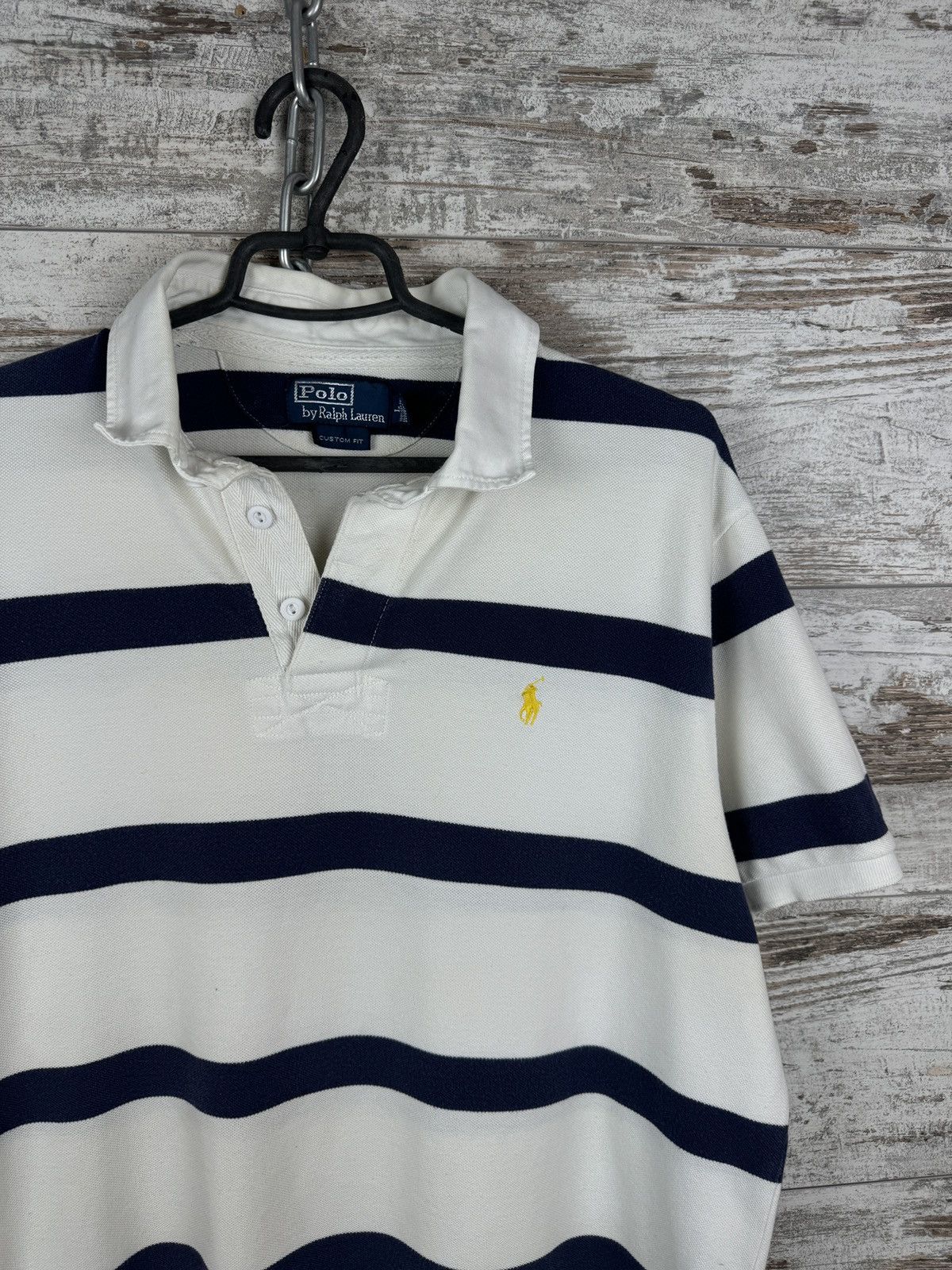 Polo Ralph Lauren × Vintage Mens Vintage Polo Ralph Lauren Polos rugby T-shirt stripes Size US L / EU 52-54 / 3 - 3 Thumbnail