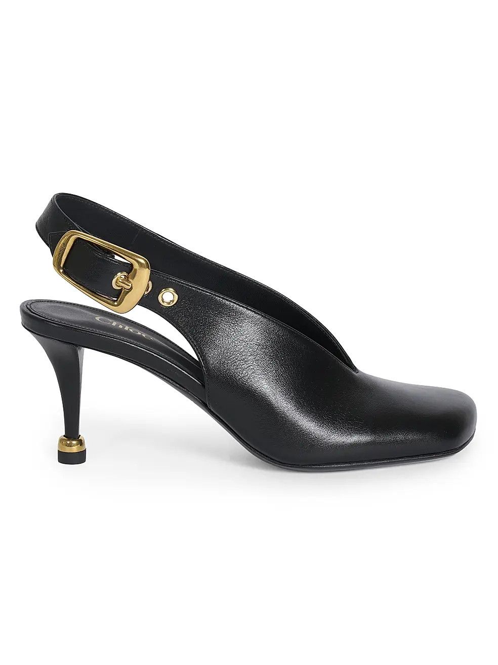 o1loc1c11125 Andrea Leather Pumps in Black