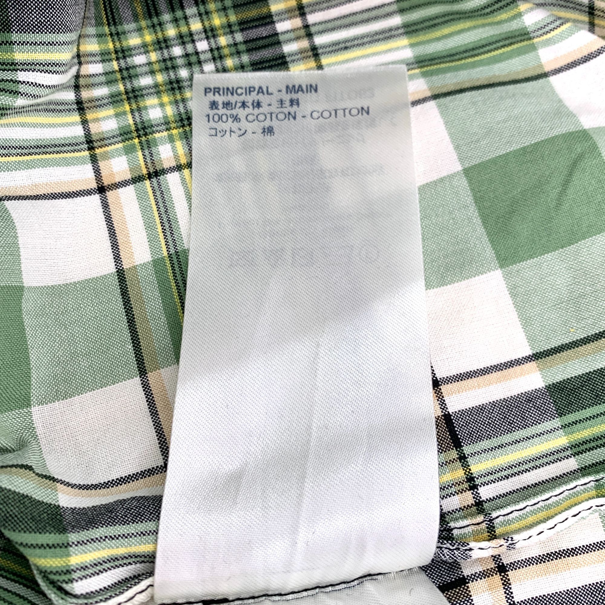 Louis Vuitton X9270 Louis Vuitton Green & Beige Plaid Button-Up Shirt Size US M / EU 48-50 / 2 - 7 Thumbnail
