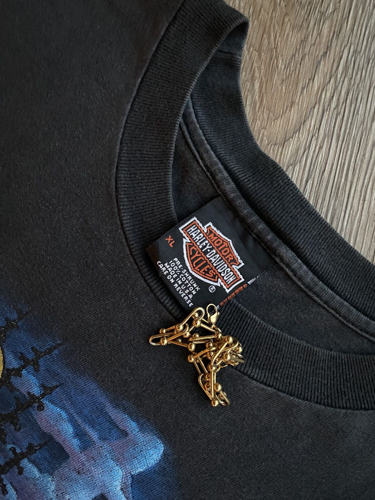 Harley Davidson Vintage 90s Harley Davidson eagle & wolf tshirt Size US XL / EU 56 / 4 - 10 Thumbnail