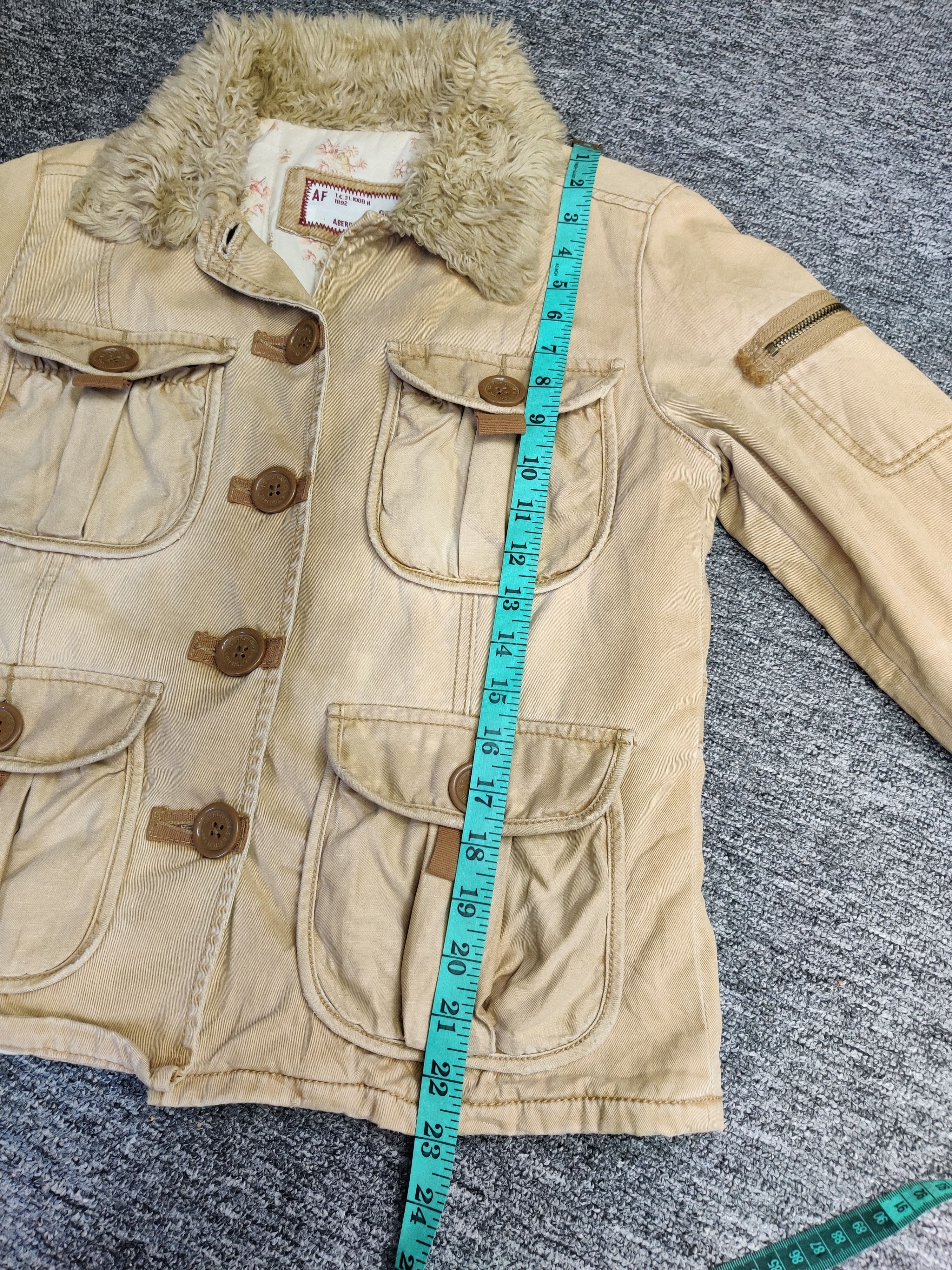 Abercrombie & Fitch Vintage Abercrombie & Fitch Fur Collar Utility Jacket Size US M / EU 48-50 / 2 - 13 Thumbnail