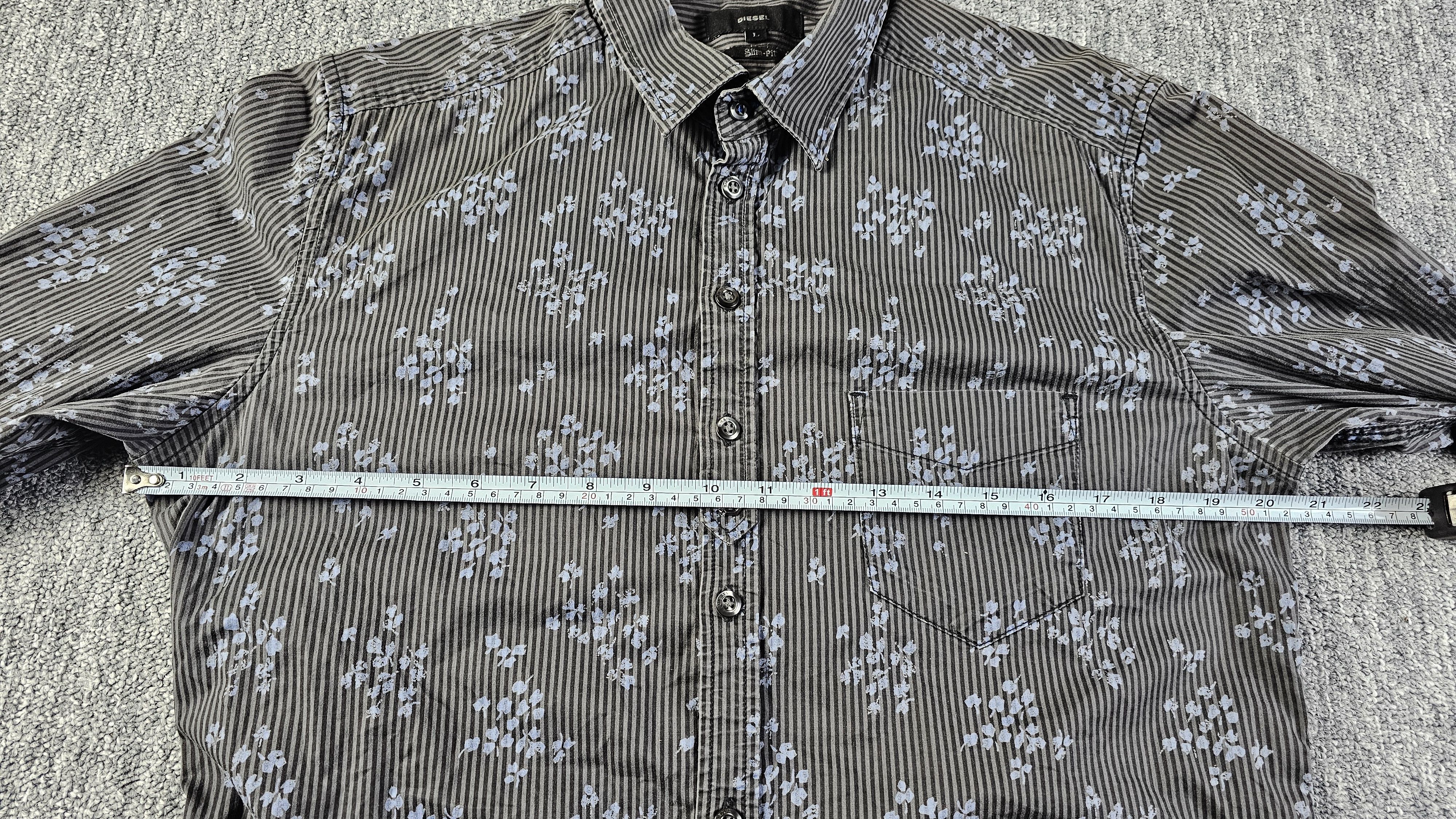 Diesel Vintage Diesel Shirt Men L Slim Fit Striped Stretch Y2K Size US L / EU 52-54 / 3 - 12 Thumbnail