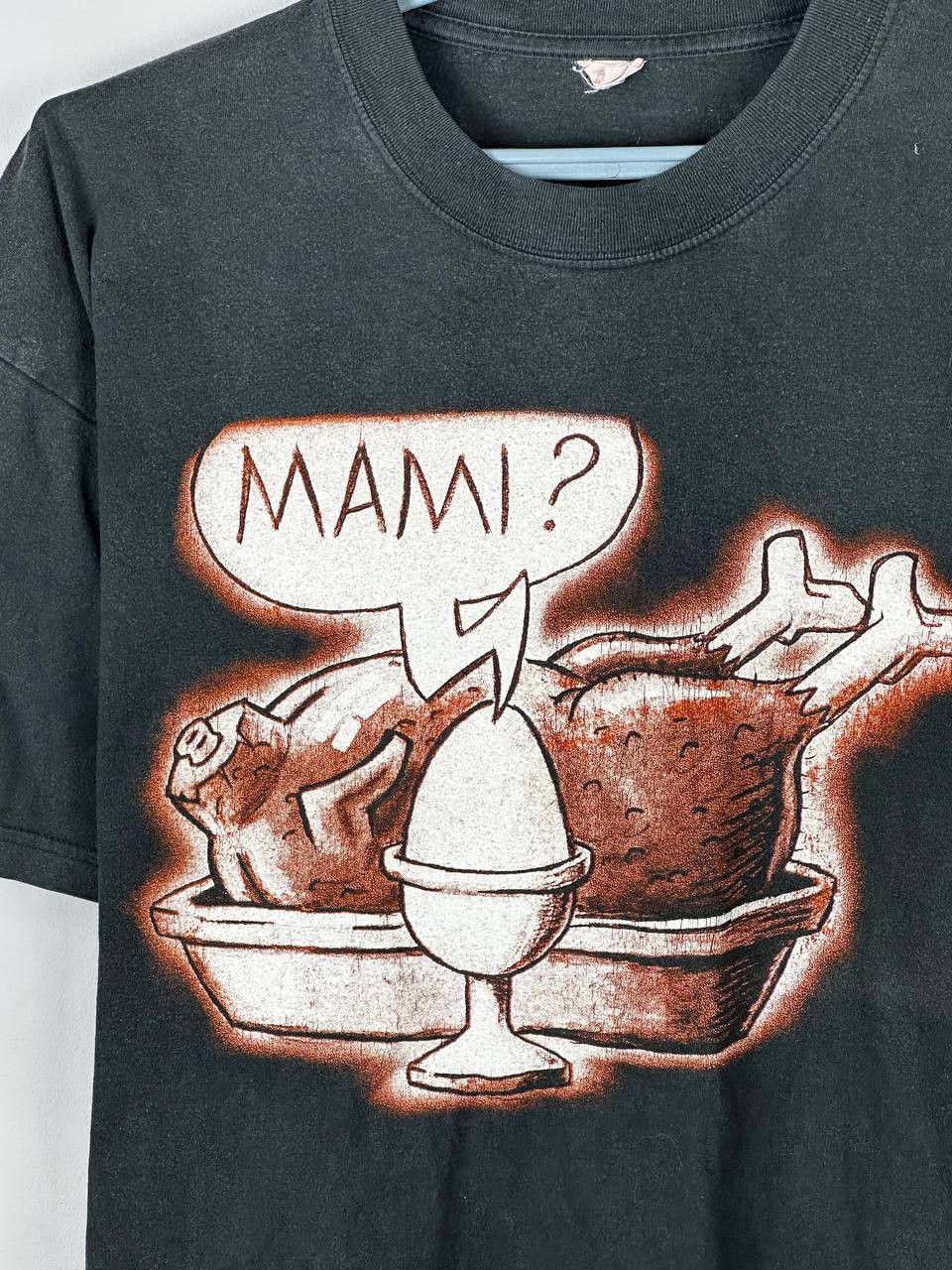 Vintage Vintage 90s Funky Chicken Humour T Shirt Faded Size US XL / EU 56 / 4 - 4 Thumbnail