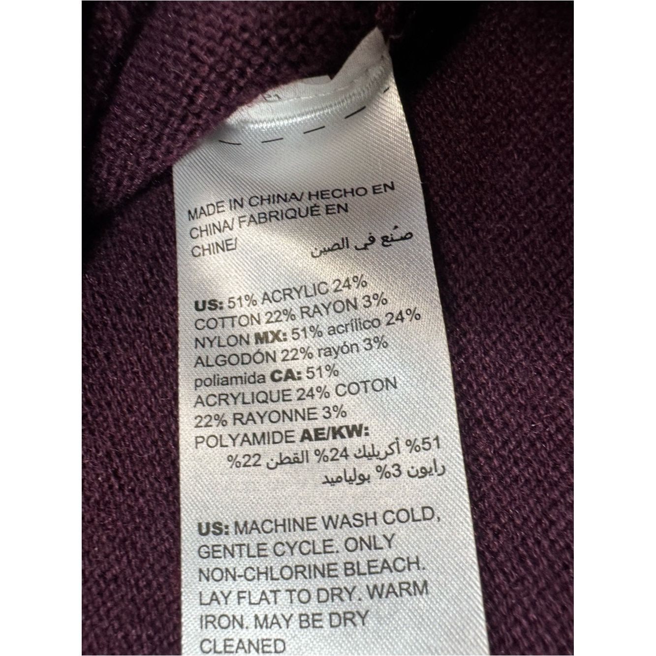Chicos Chico's Plum Asymmetric Cowl Neck Tunic Sweater Size 4 US X Size XXL / US 16-18 / IT 52-54 - 8 Thumbnail