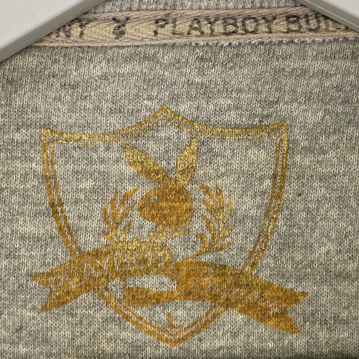 Vintage Vintage Playboy Sweatshirt Crewneck Gray Big Logo Size L Size US L / EU 52-54 / 3 - 5 Thumbnail