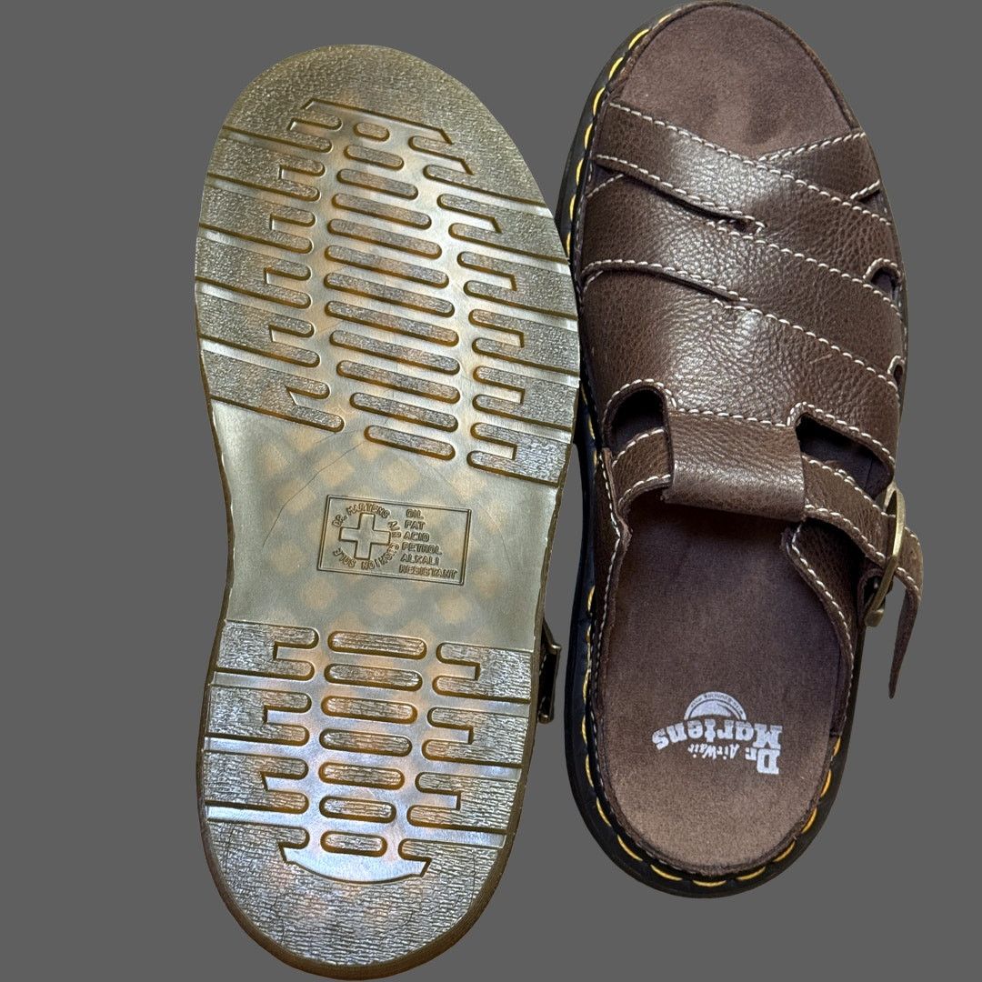 Dr. Martens Dr. Martens Maxxy Slide Brown AR Rogue Leather Sandal 11 Size US 11 / EU 44 - 9 Thumbnail