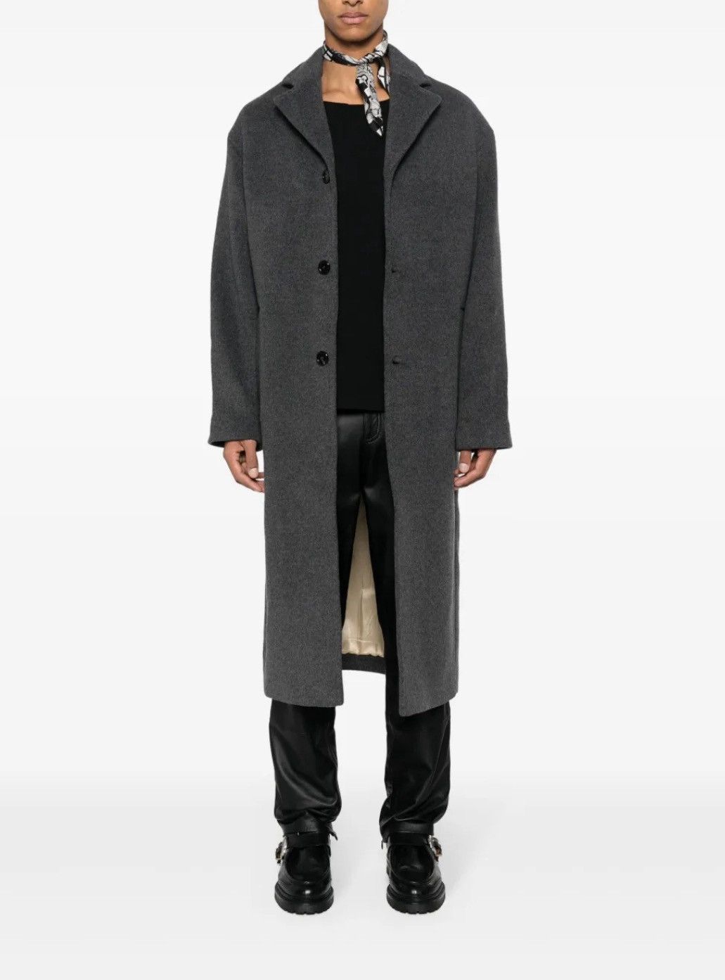 Sefr Séfr “Amo” Wool / Cashmere Overcoat — Charcoal Grey — Size L Size US L / EU 52-54 / 3 - 1 Thumbnail
