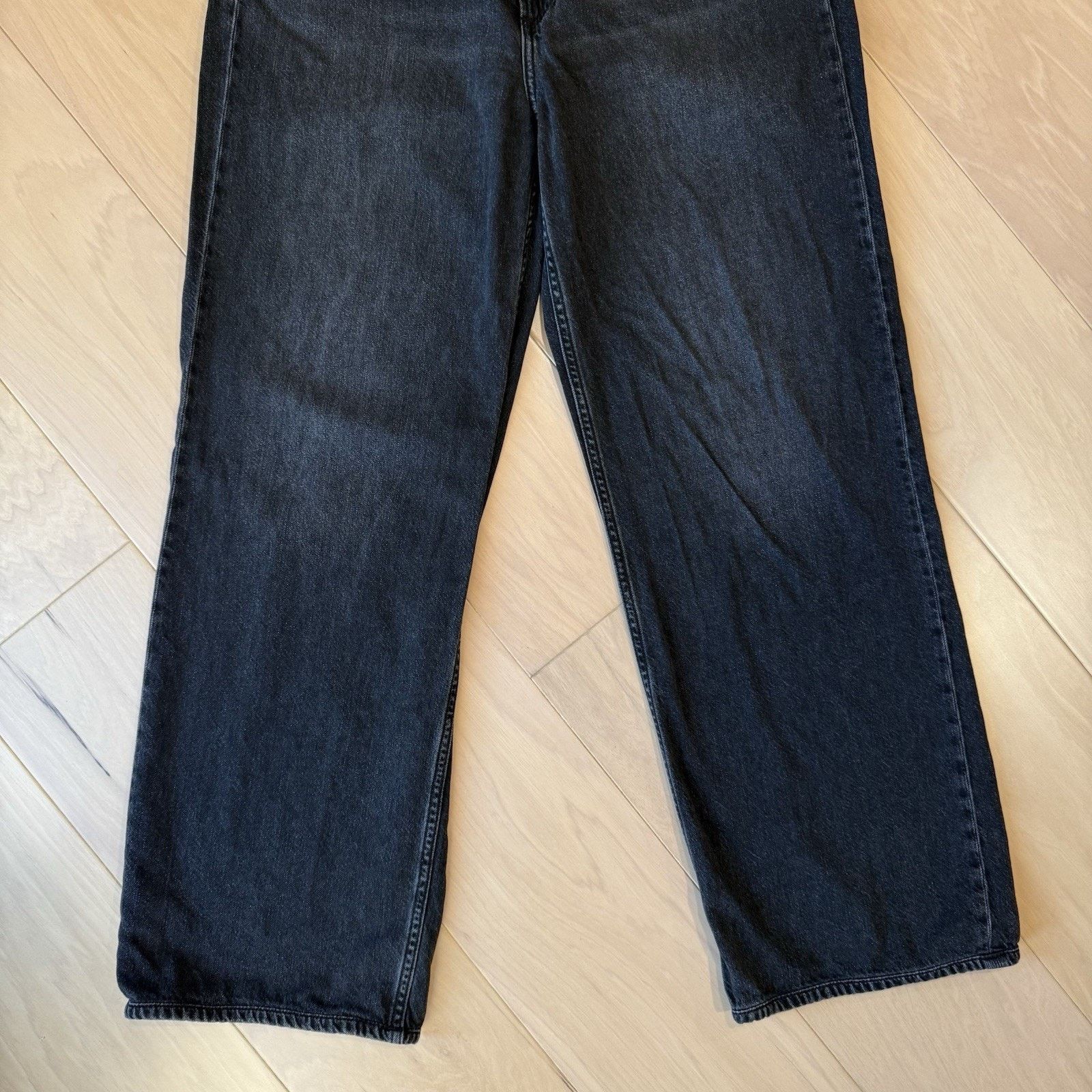 Rag & Bone Rag & Bone Logan Wide Leg Jeans Women's 32 Black Mid Rise Size 32" / US 10 / IT 46 - 4 Thumbnail