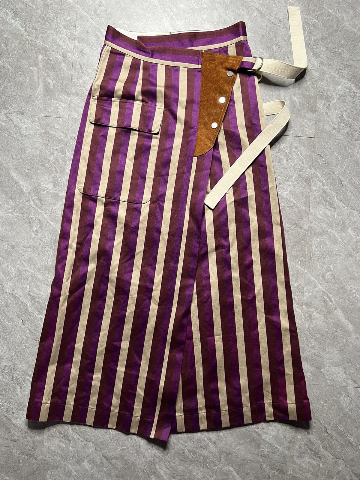 Golden Goose GGDB RTW S/S 19 Linette Striped Wrap Skirt Size 26" / US 2 / IT 38 - 2 Thumbnail