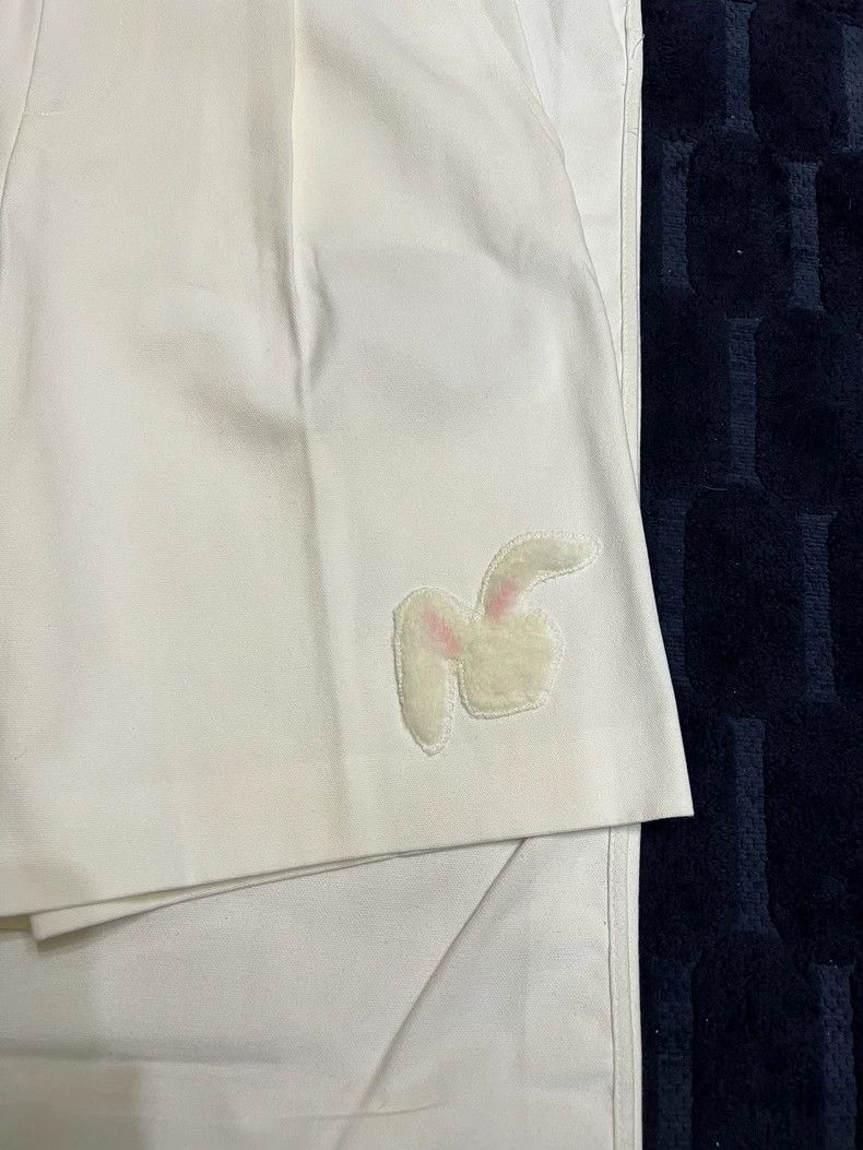 Dior Dior ERL co-branded white rabbit denim shorts 2502-Nextarro Size US 34 / EU 50 - 3 Thumbnail