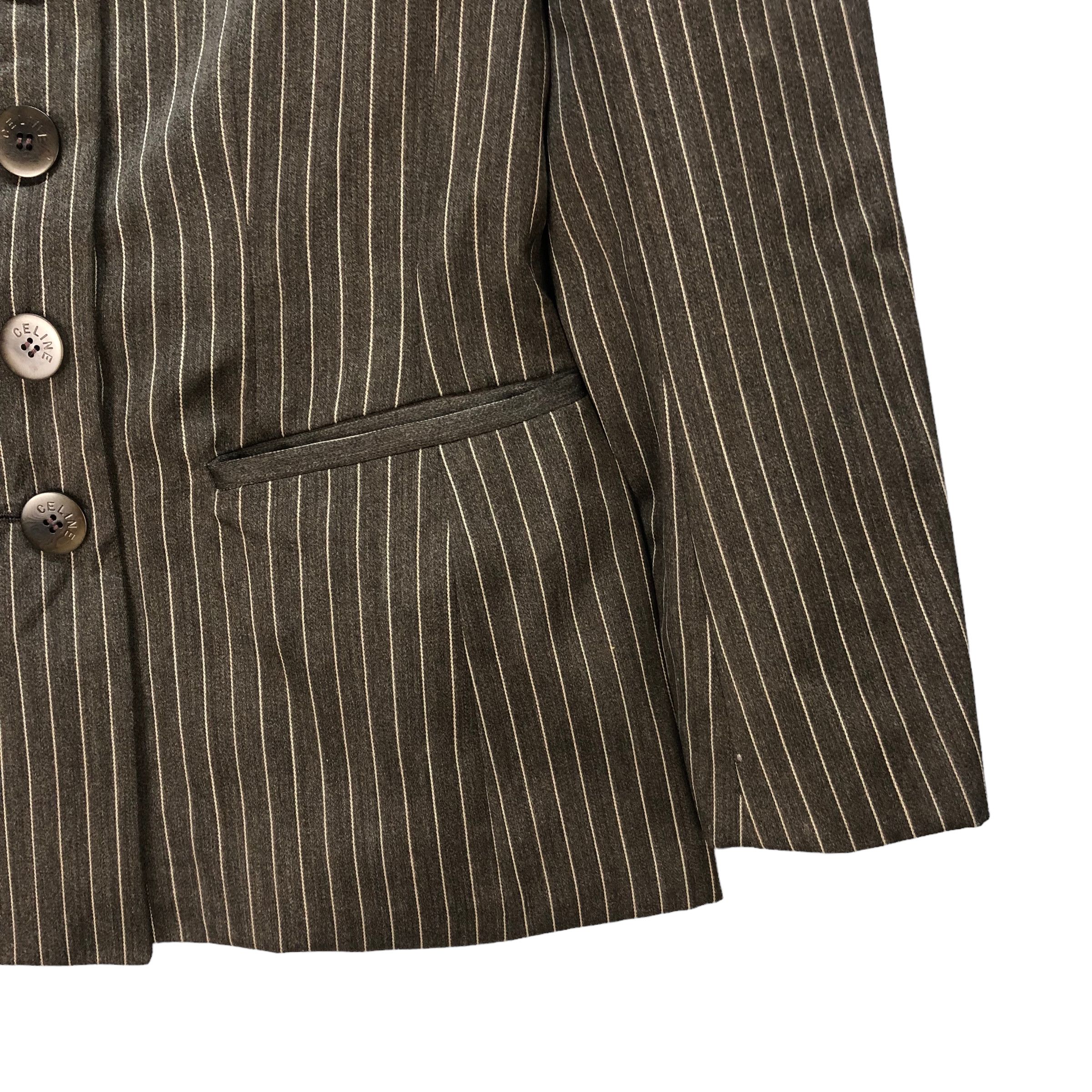 Celine CELINE PARIS STRIPED BLAZER JACKET #7352-133 Size M / US 6-8 / IT 42-44 - 5 Thumbnail